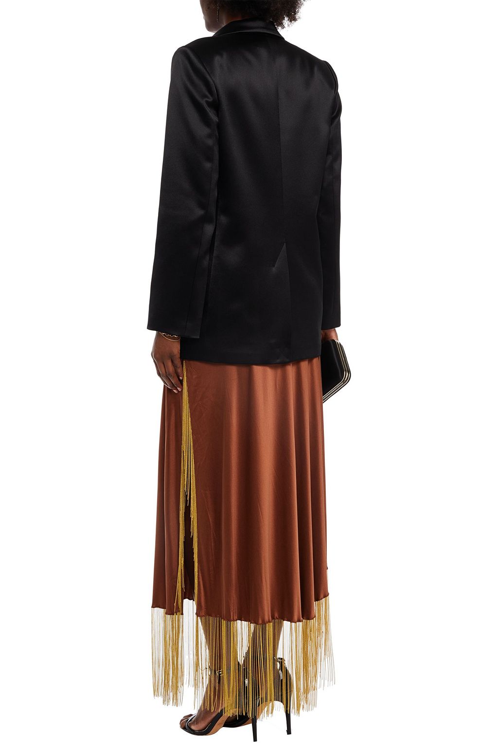 AMANDA WAKELEY Silk-satin crepe tuxedo jacket