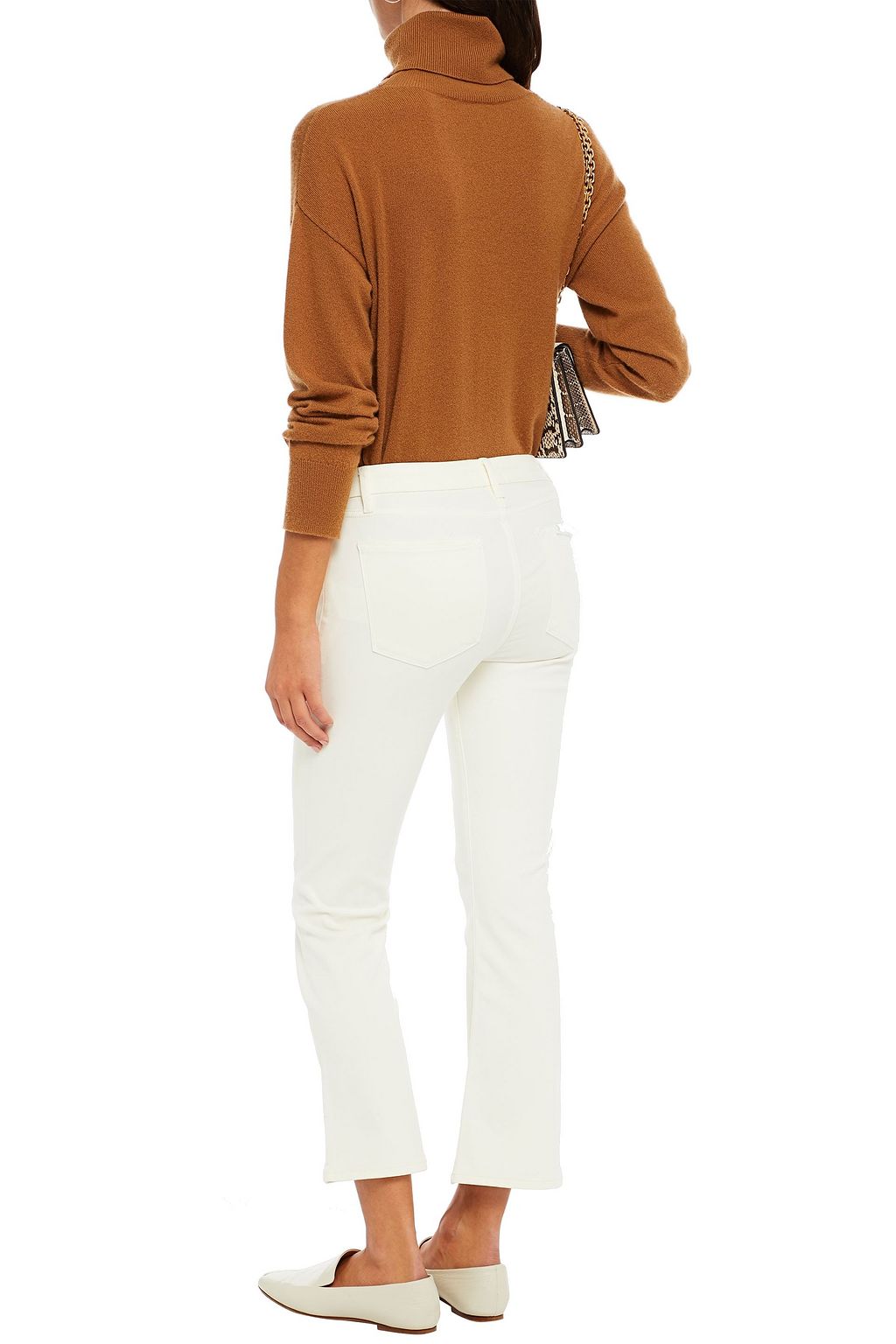 FRAME Le Crop Mini Boot washed low-rise kick-flare jeans