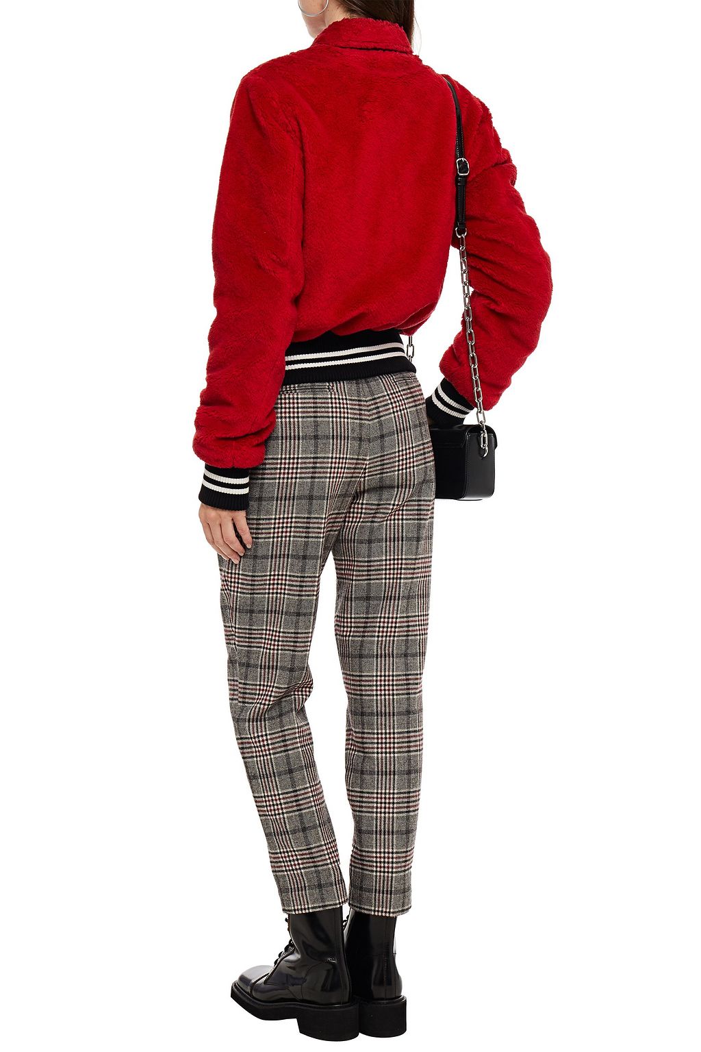 AMIRI Faux shearling cotton bomber jacket