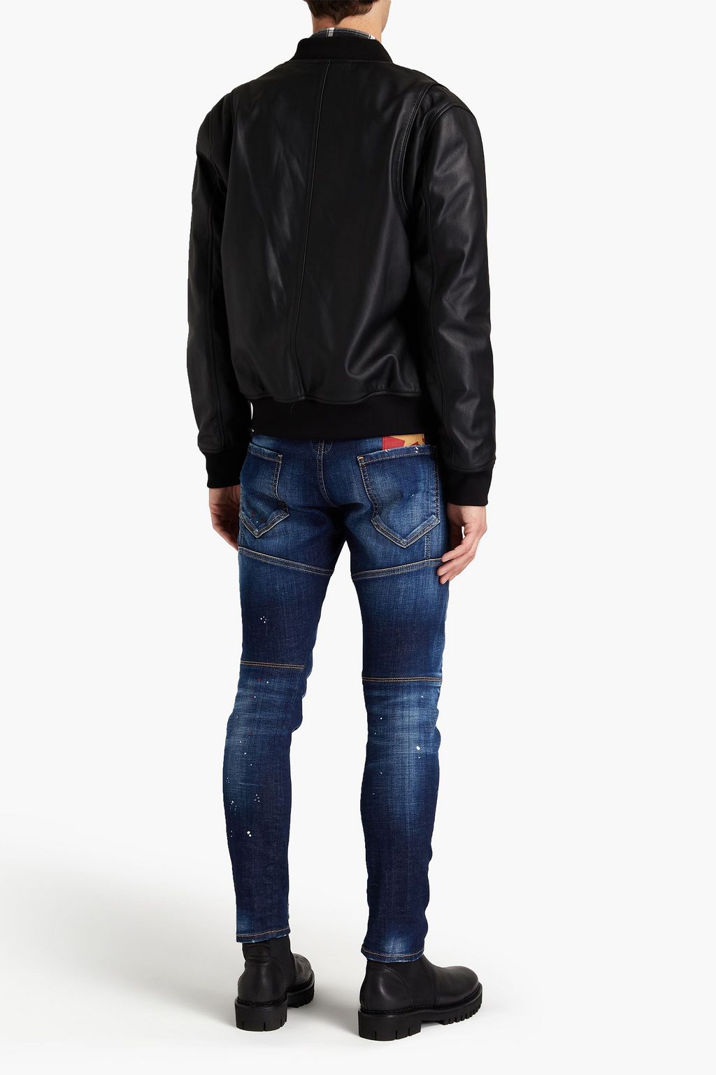 DSQUARED2 Leather bomber jacket