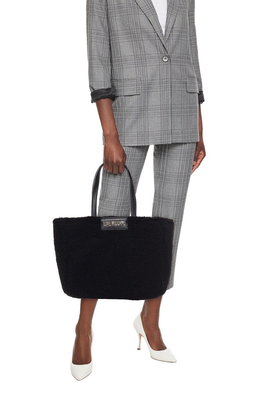 LOVE MOSCHINO Faux shearling tote