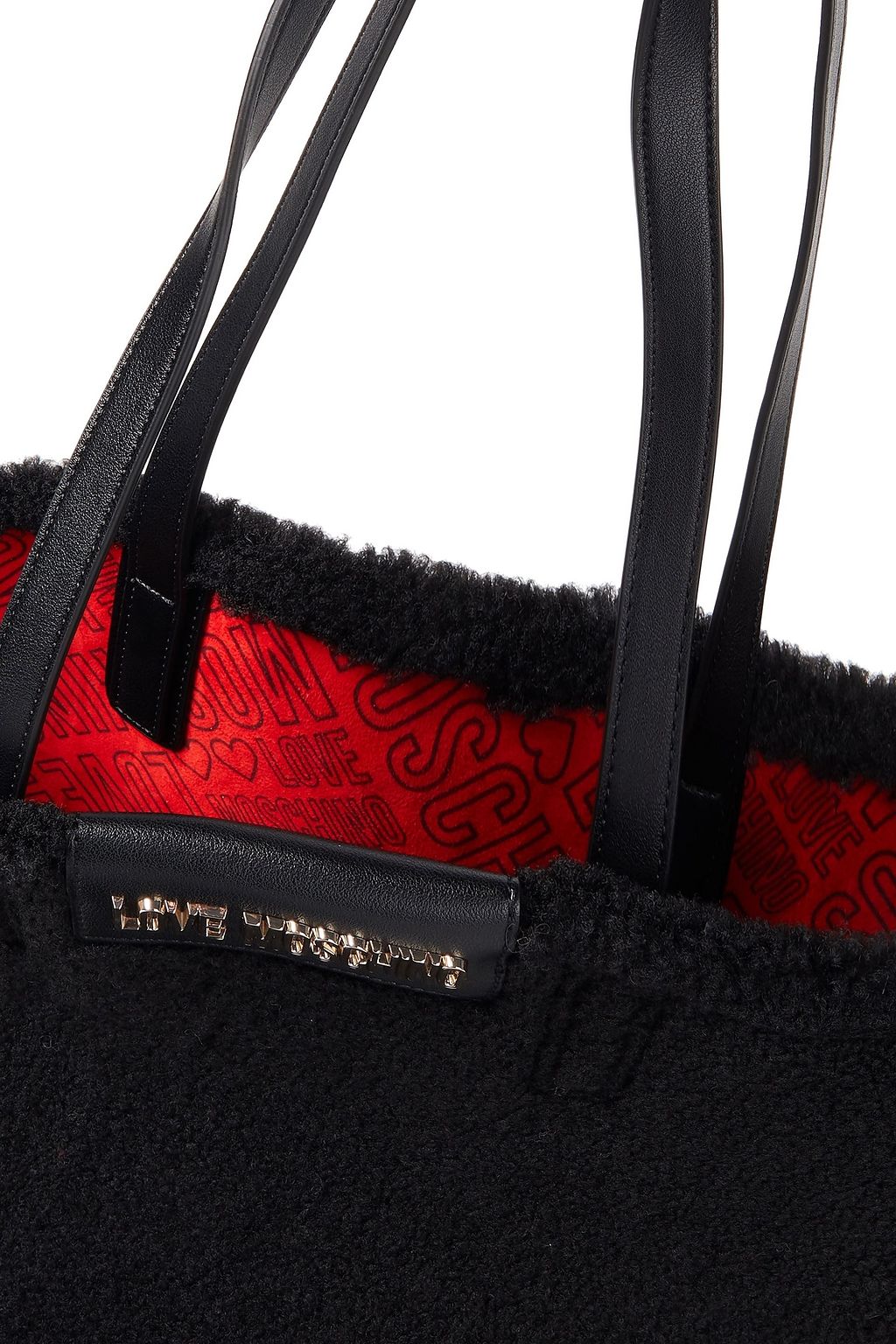 LOVE MOSCHINO Faux shearling tote