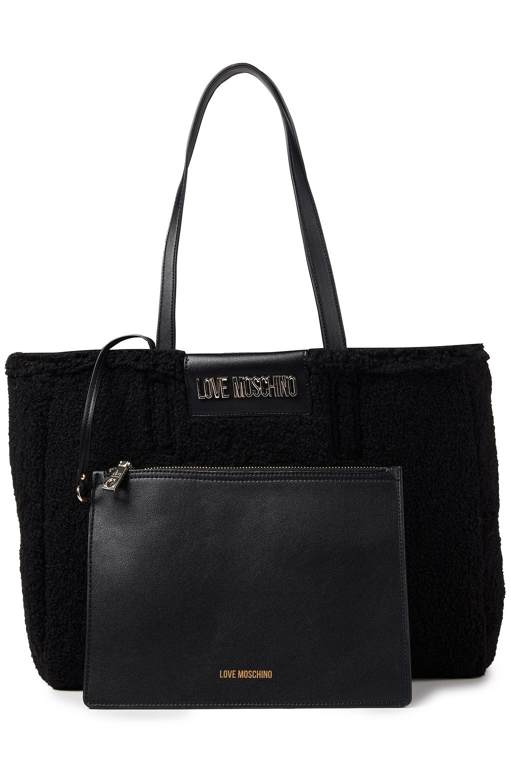 LOVE MOSCHINO Faux shearling tote
