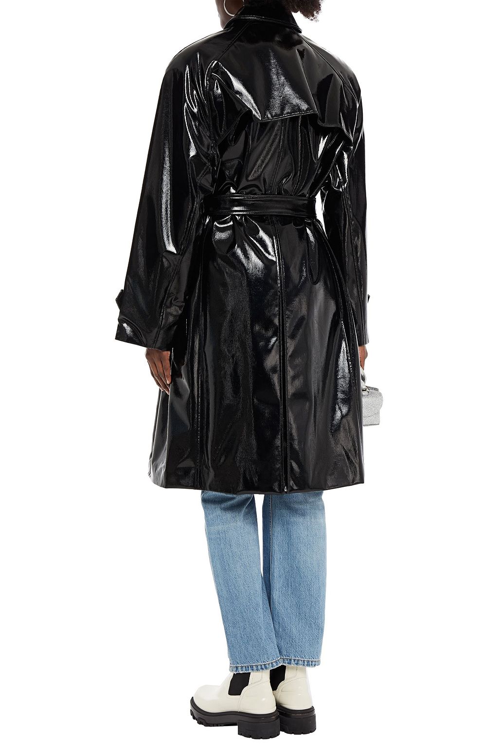 RABANNE Coated-gabardine trench coat
