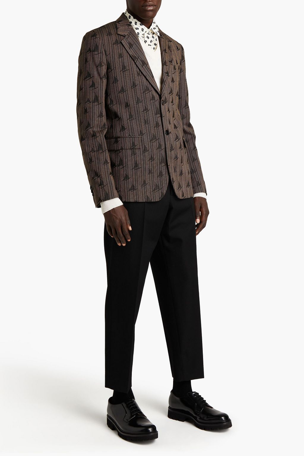 MARNI Cotton, wool and mohair-blend jacquard blazer