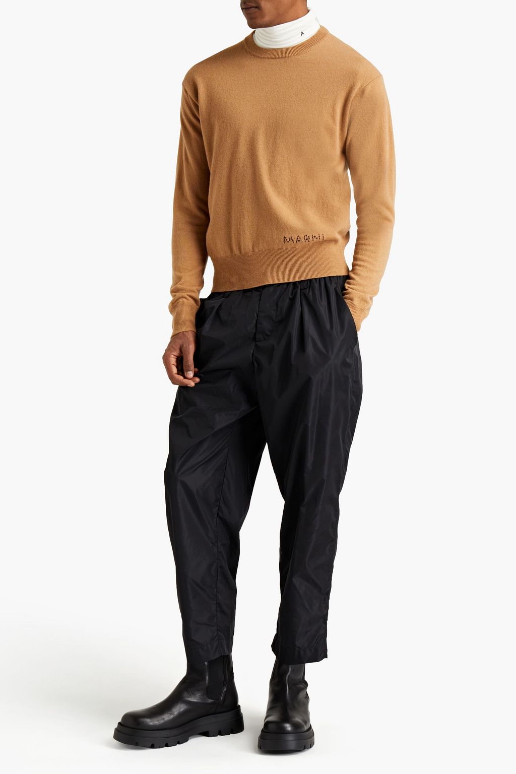 MARNI Tapered pleated shell pants