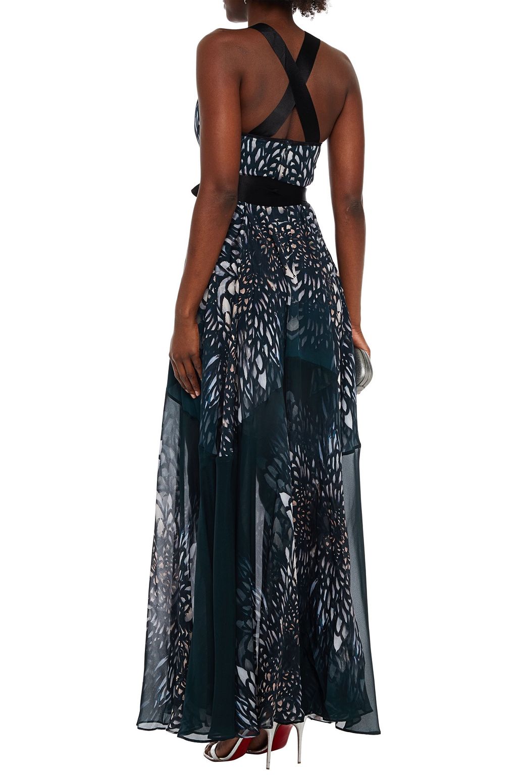 AMANDA WAKELEY Belted printed silk-chiffon maxi dress