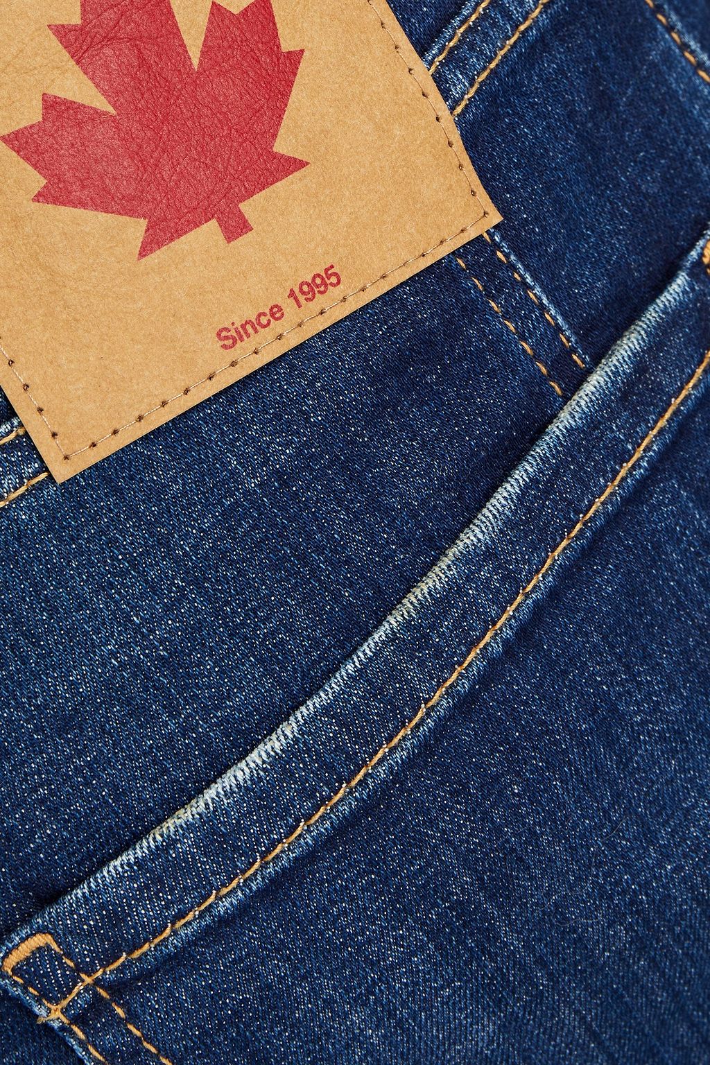 DSQUARED2 Slim-fit logo-appliquéd distressed denim jeans