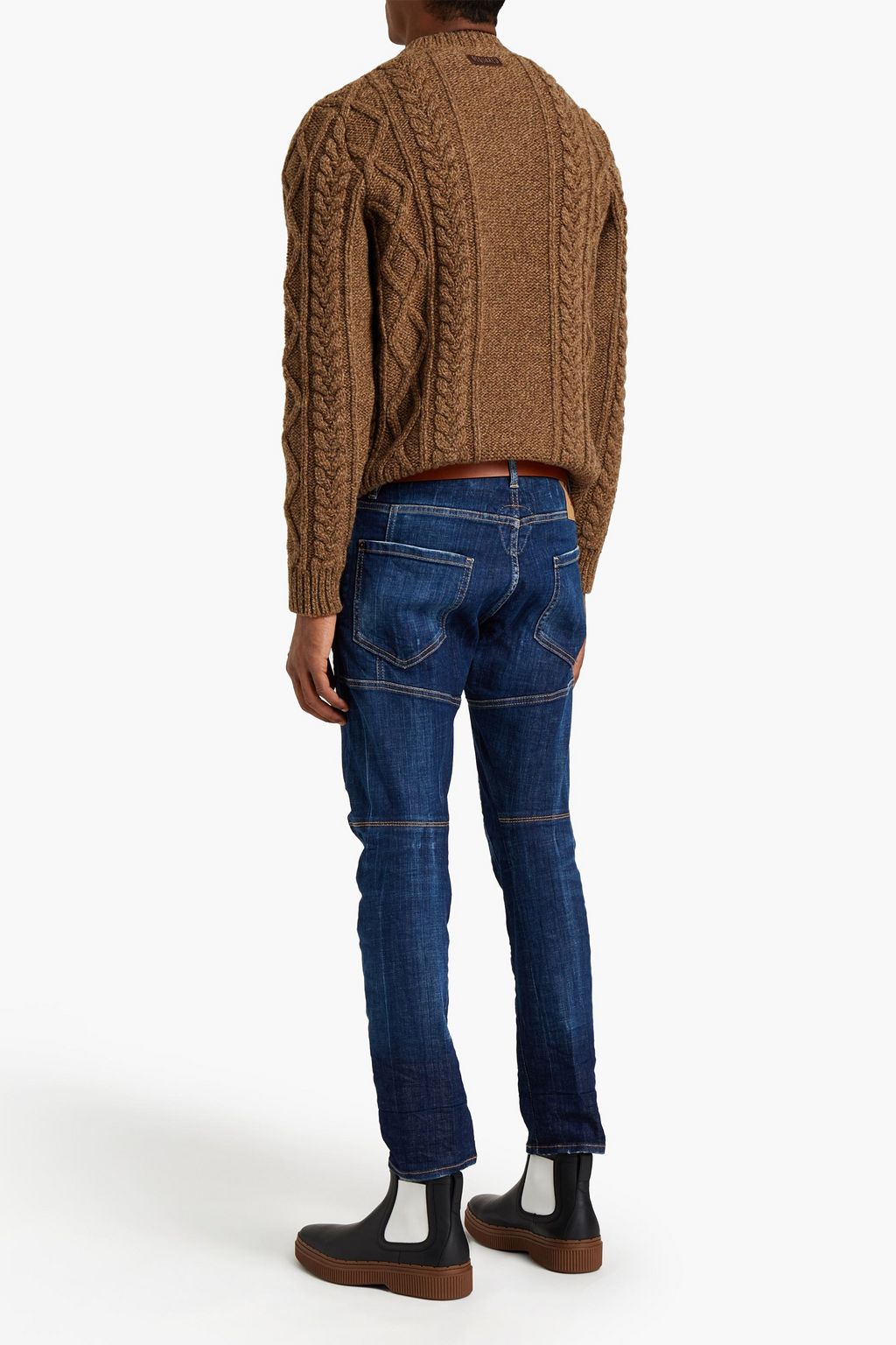 DSQUARED2 Slim-fit logo-appliquéd distressed denim jeans