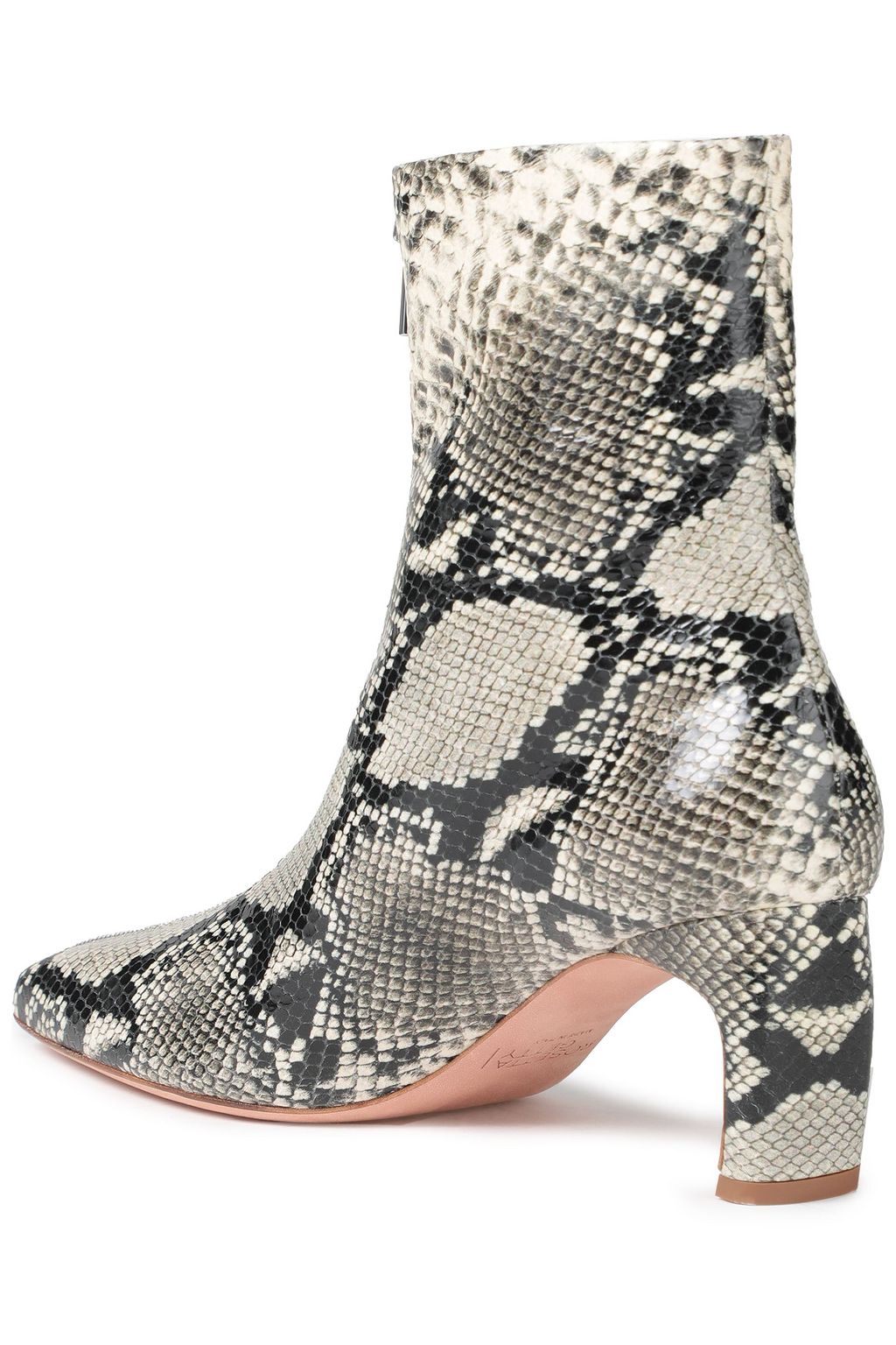 ROSETTA GETTY Snake-effect leather ankle boots