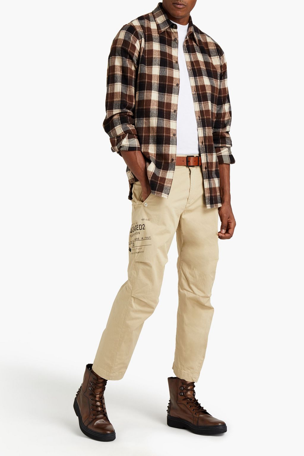 DSQUARED2 Checked cotton-flannel shirt