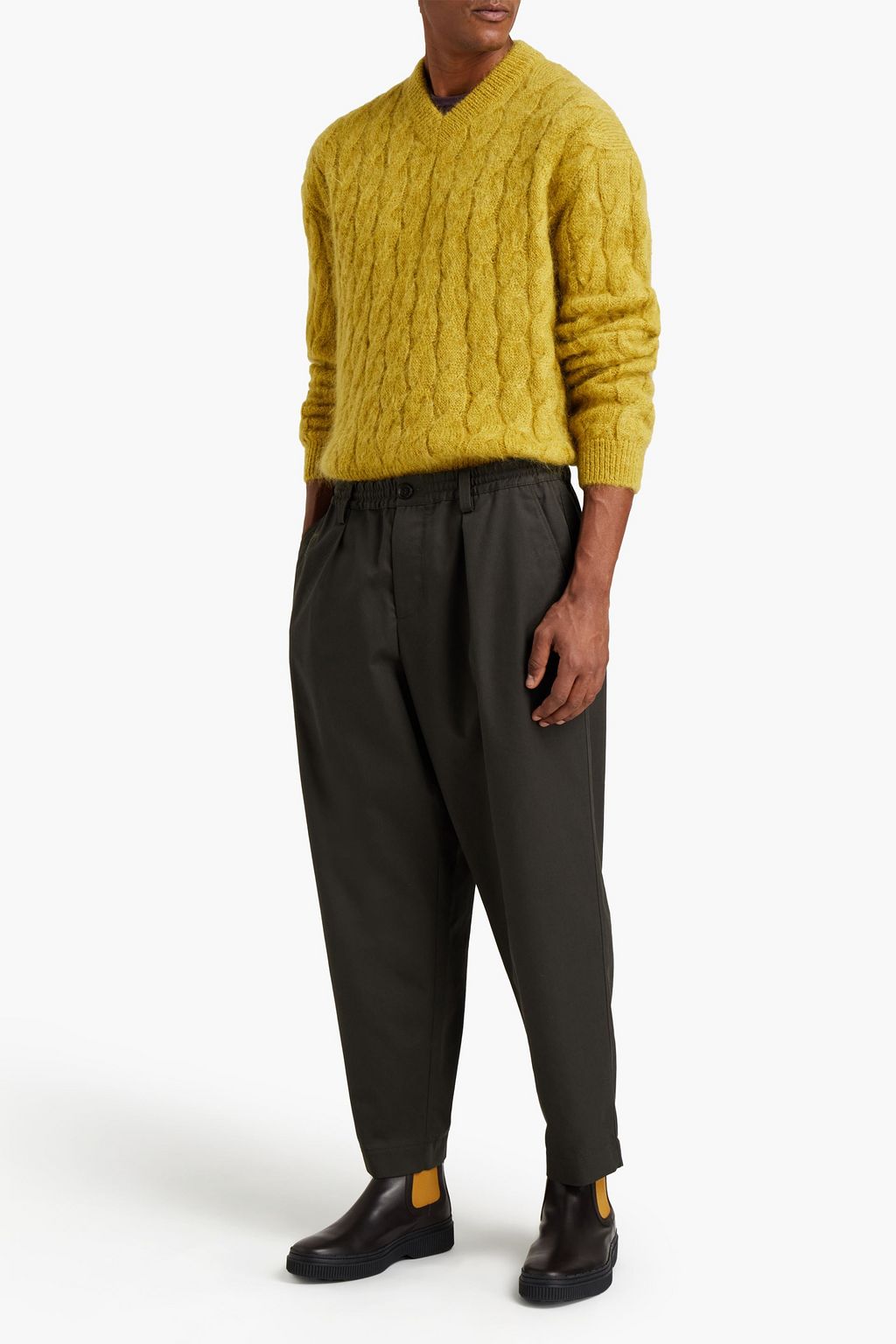MARNI Tapered cotton-twill pants
