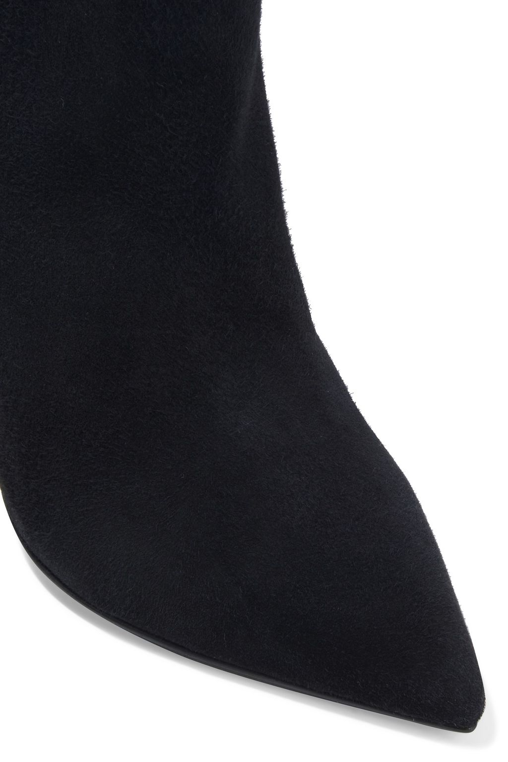 SERGIO ROSSI Crystal-embellished suede knee boots
