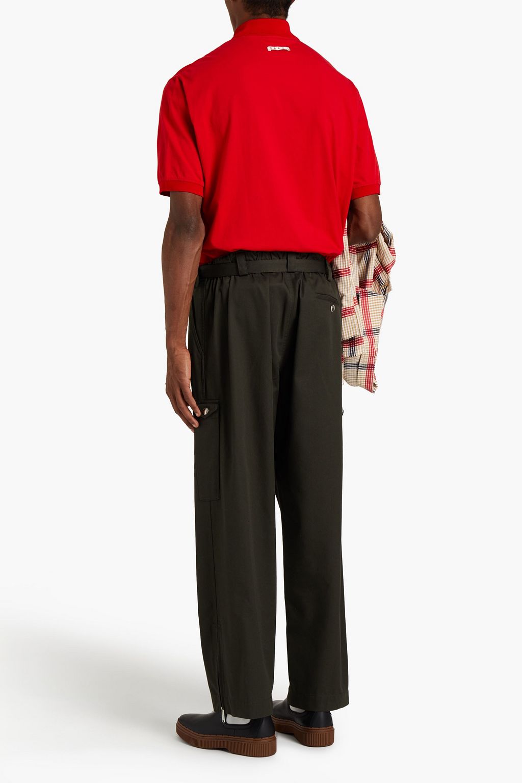 MARNI Tapered belted twill pants