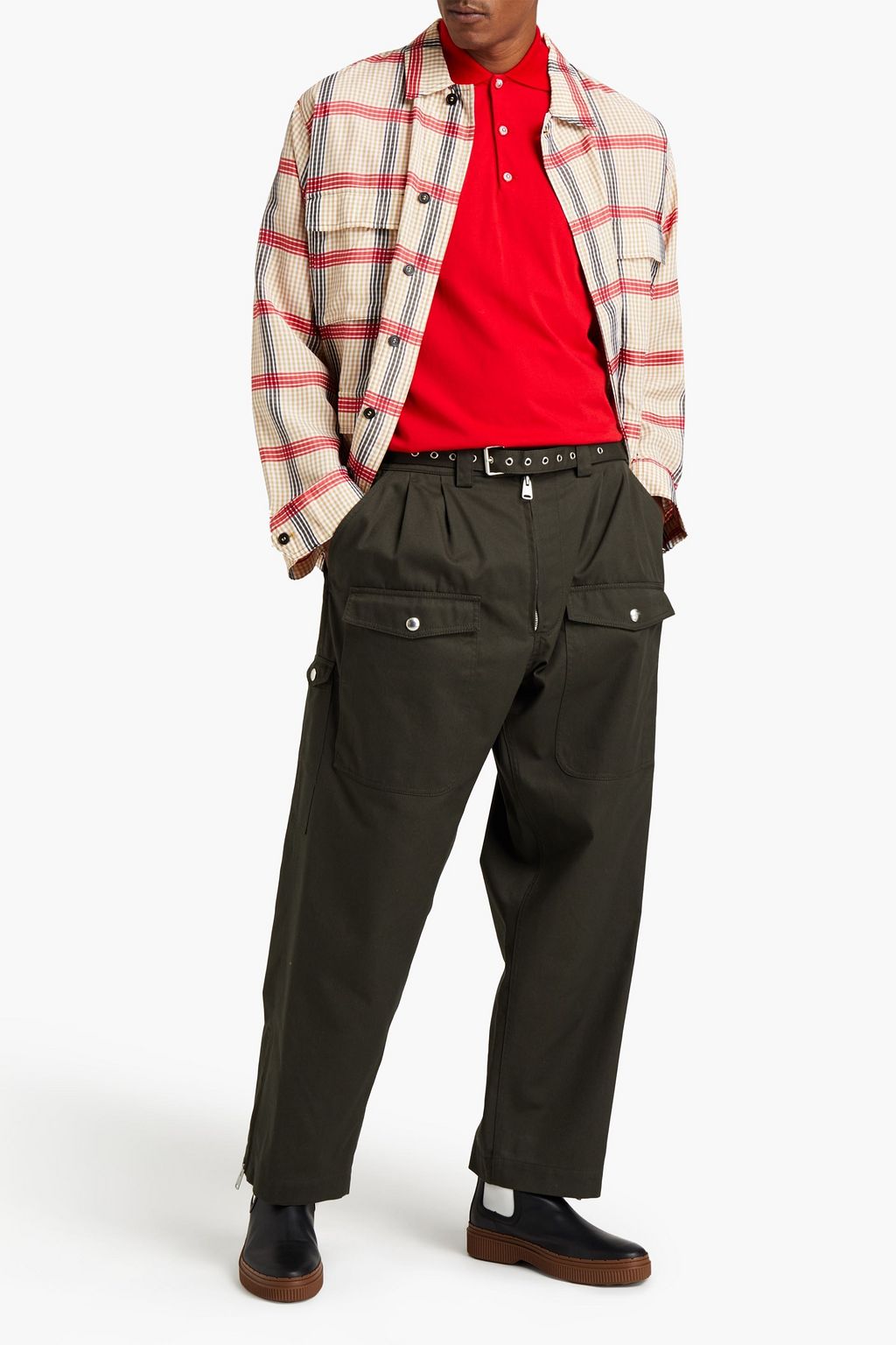 MARNI Tapered belted twill pants