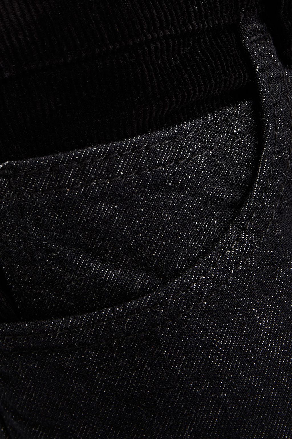 MARNI Corduroy-trimmed denim jeans