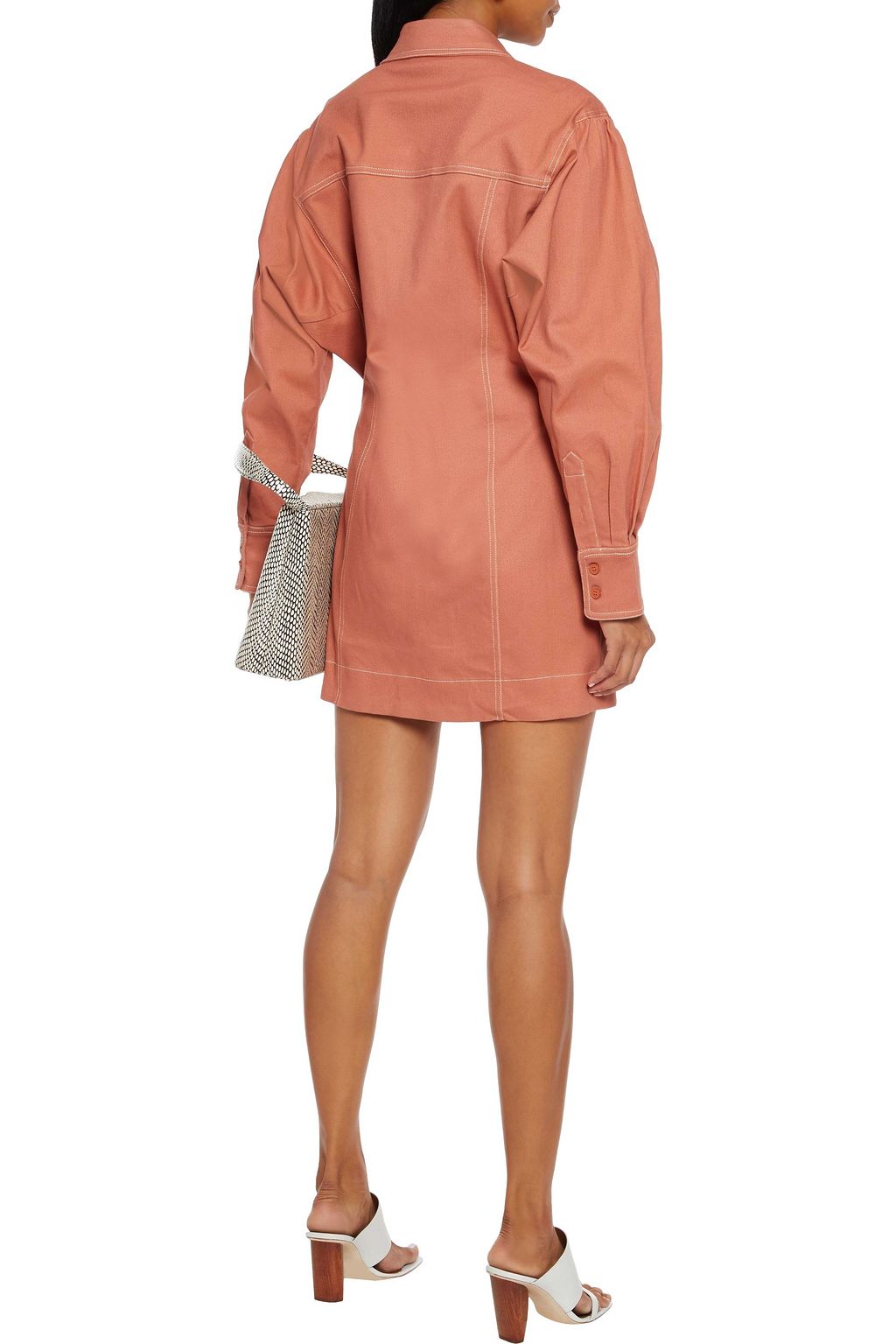 NICHOLAS Denim mini shirt dress
