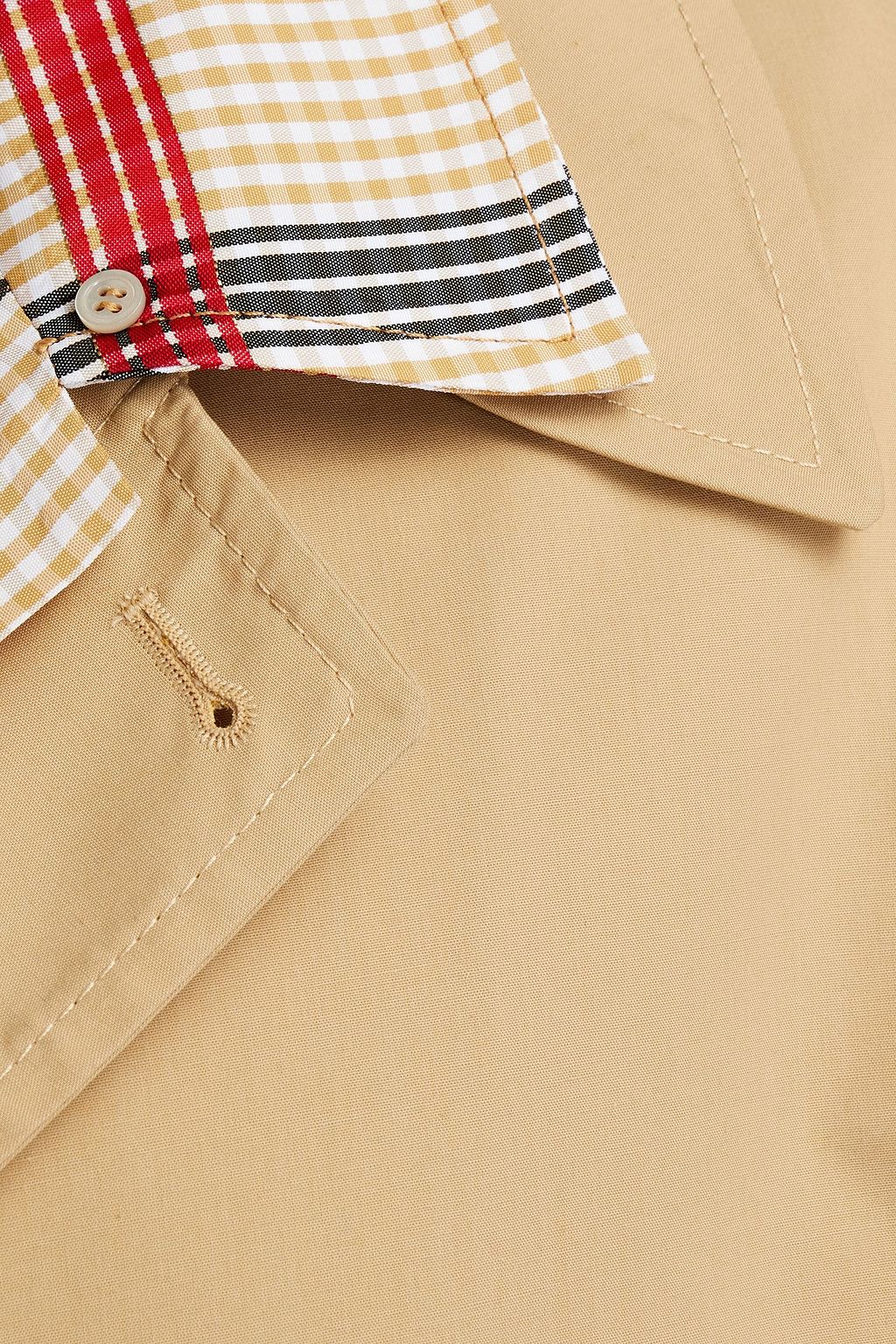 MARNI Layered checked jacquard and cotton-blend trench coat