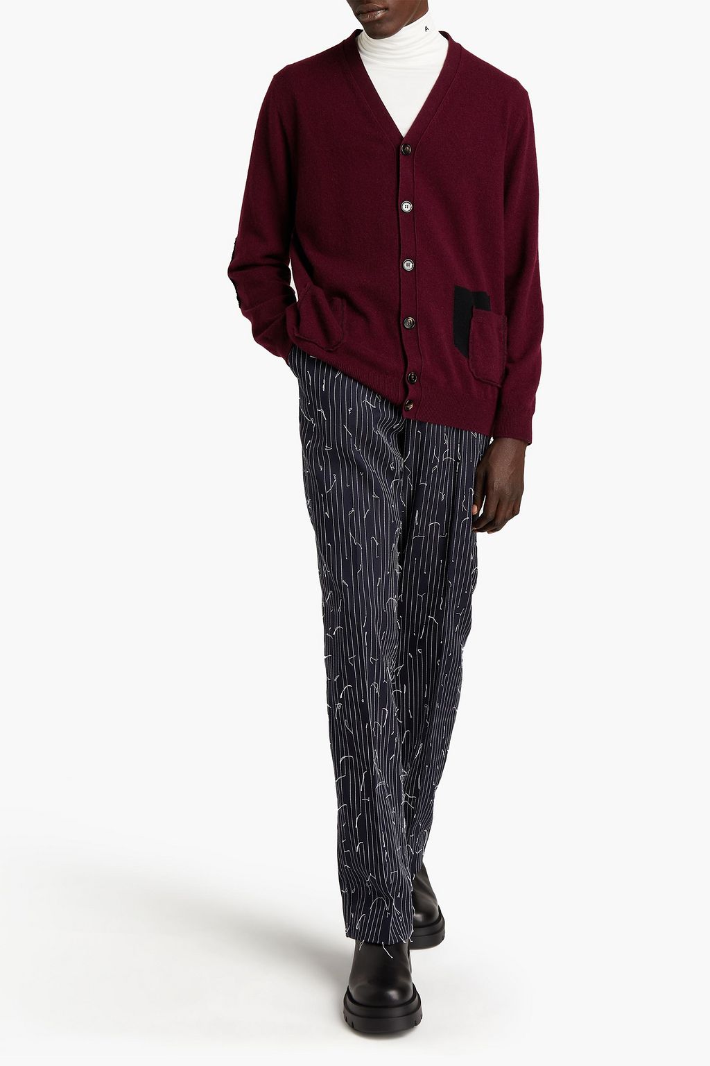 MARNI Intarsia cashmere cardigan