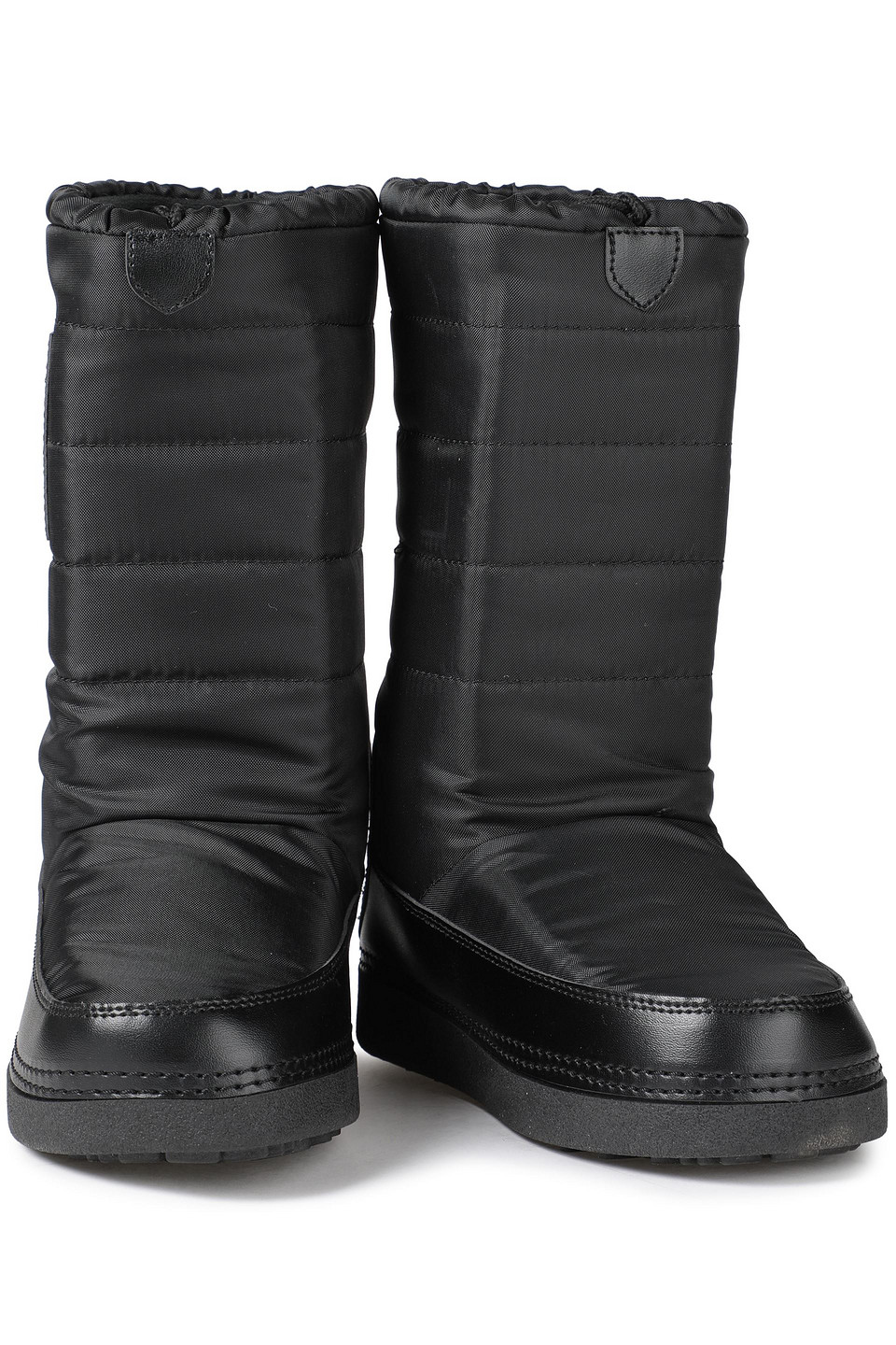 Love Moschino Appliquéd Quilted Shell Snow Boots In Black