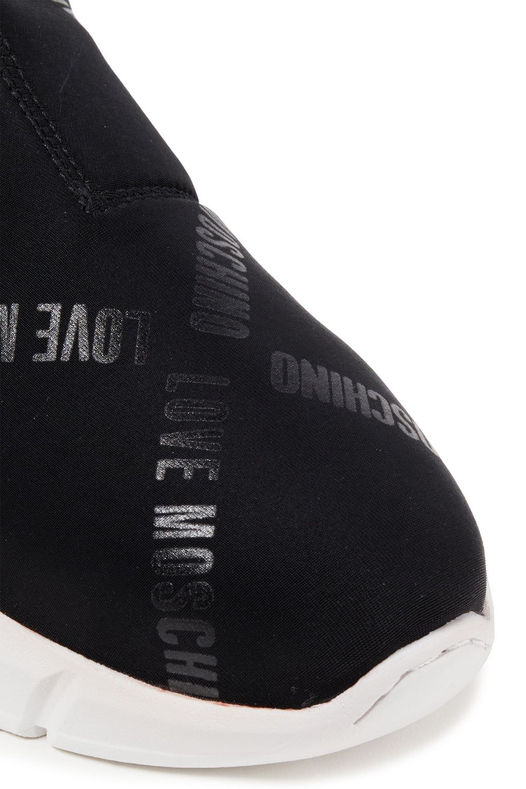 LOVE MOSCHINO Logo-print neoprene high-top sneakers