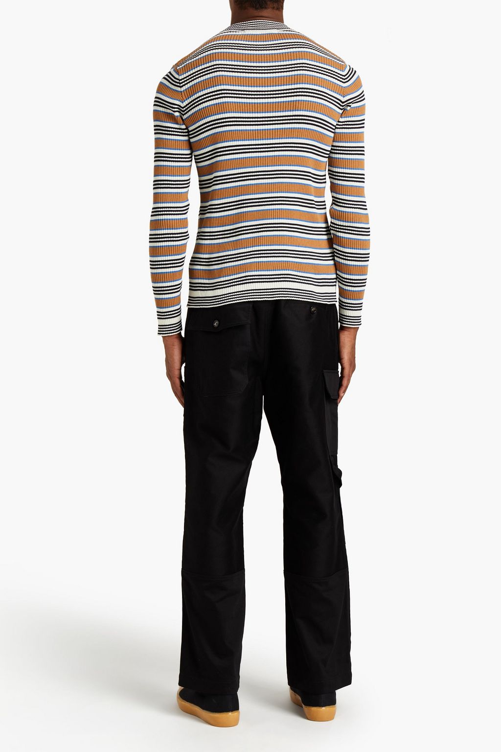 MARNI Slim-fit ribbed cotton and wool-blend sweater