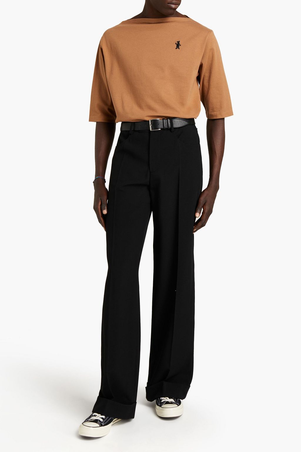 MARNI Embroidered cotton-jersey T-shirt