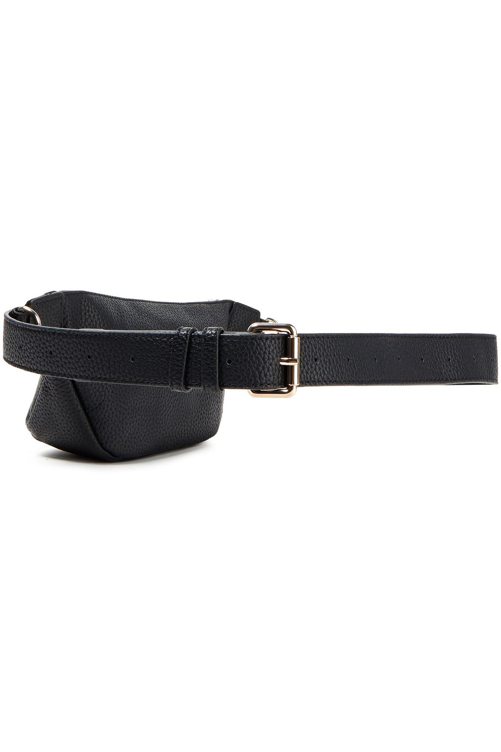 LOVE MOSCHINO Embroidered faux textured-leather belt bag