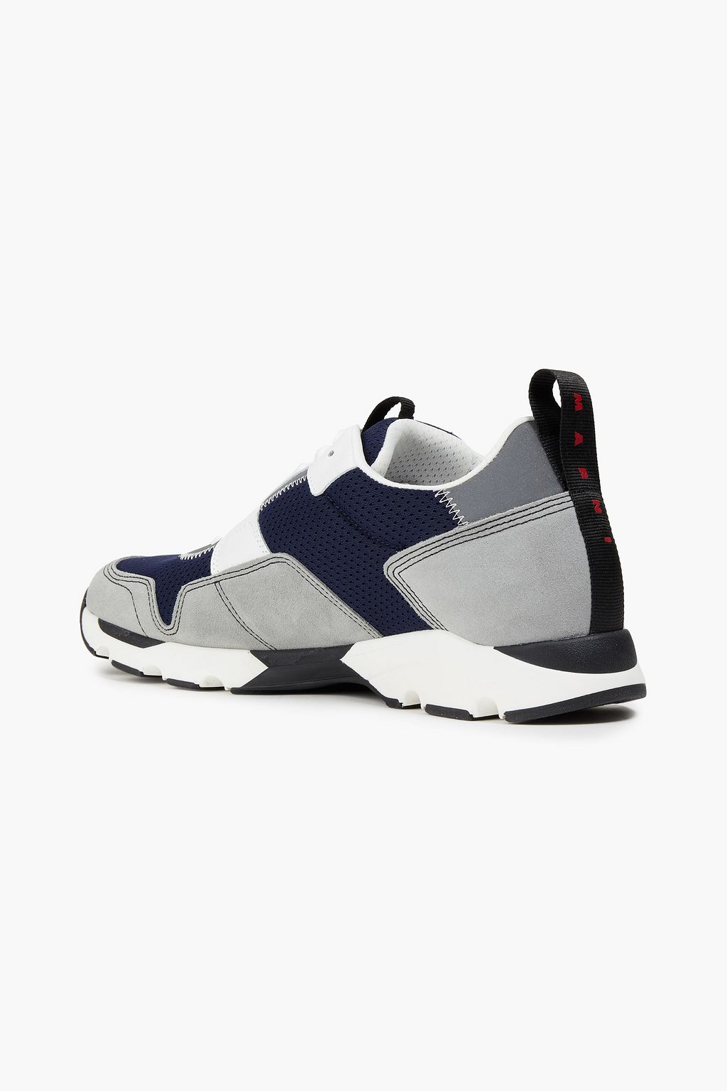 MARNI Mesh, suede and leather sneakers