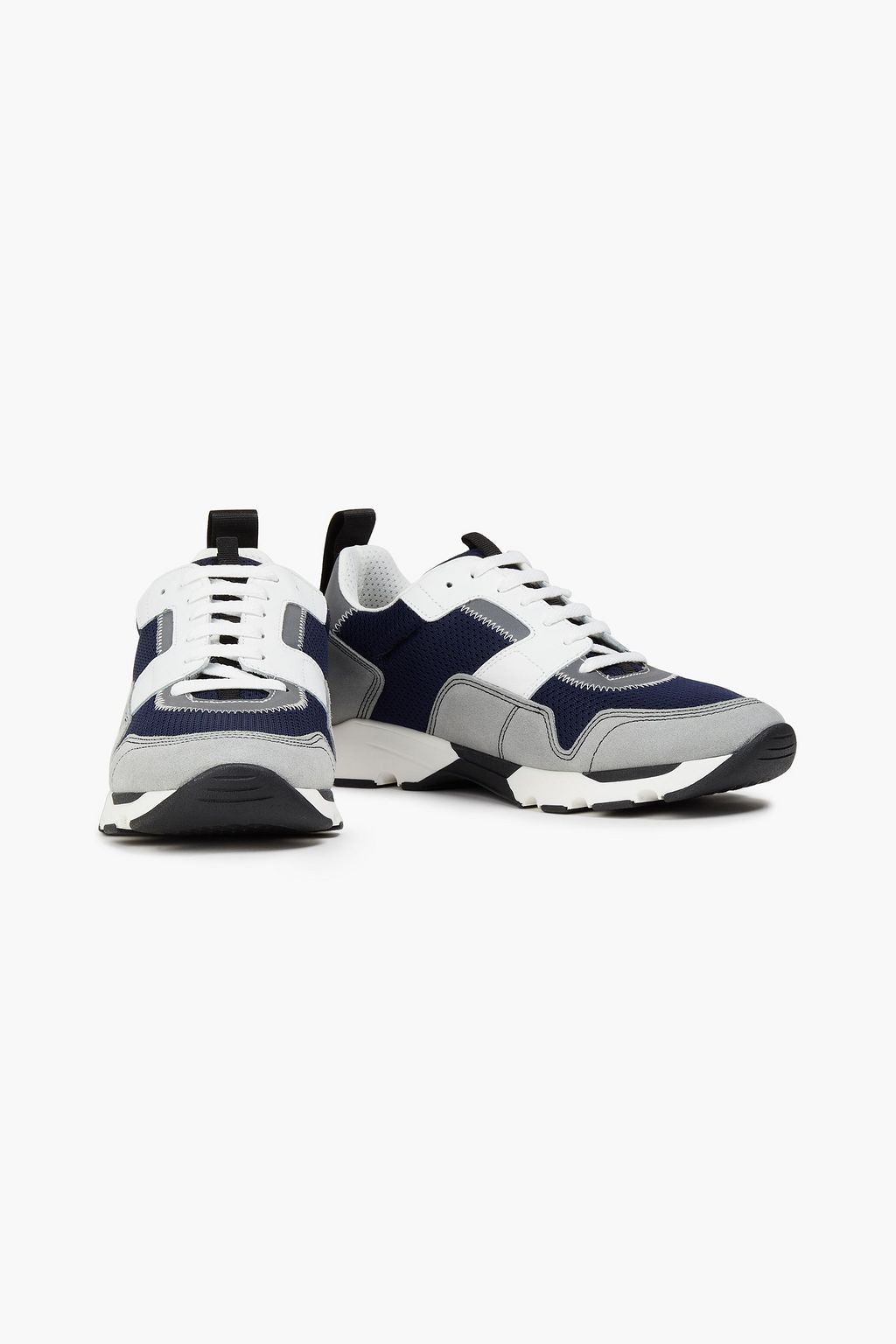 MARNI Mesh, suede and leather sneakers