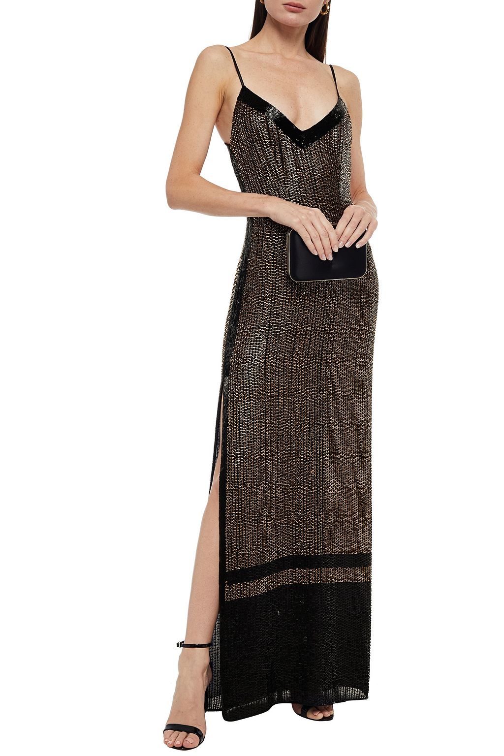 AMANDA WAKELEY Sequined crepe maxi dress