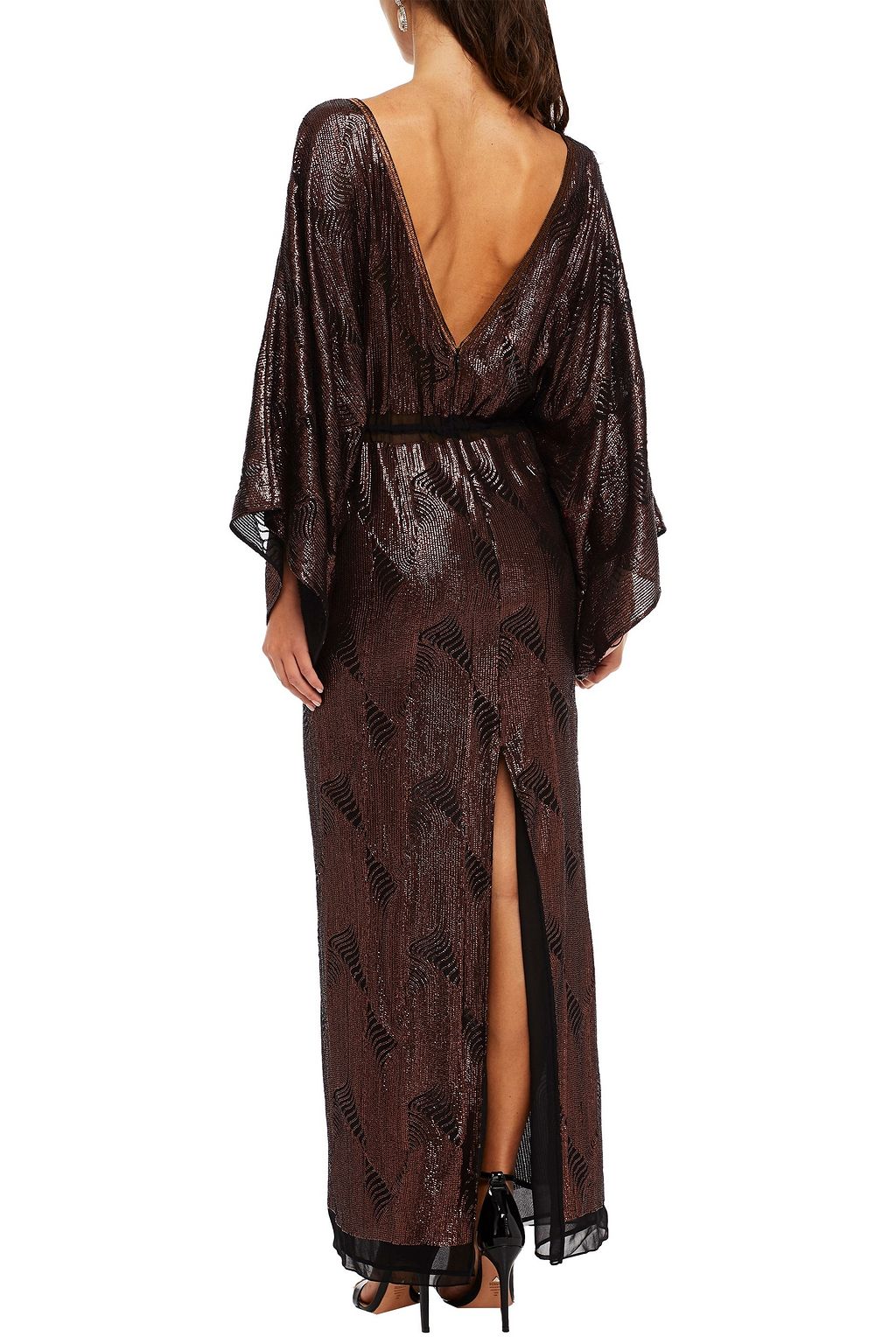 AMANDA WAKELEY Embellished crepe maxi dress
