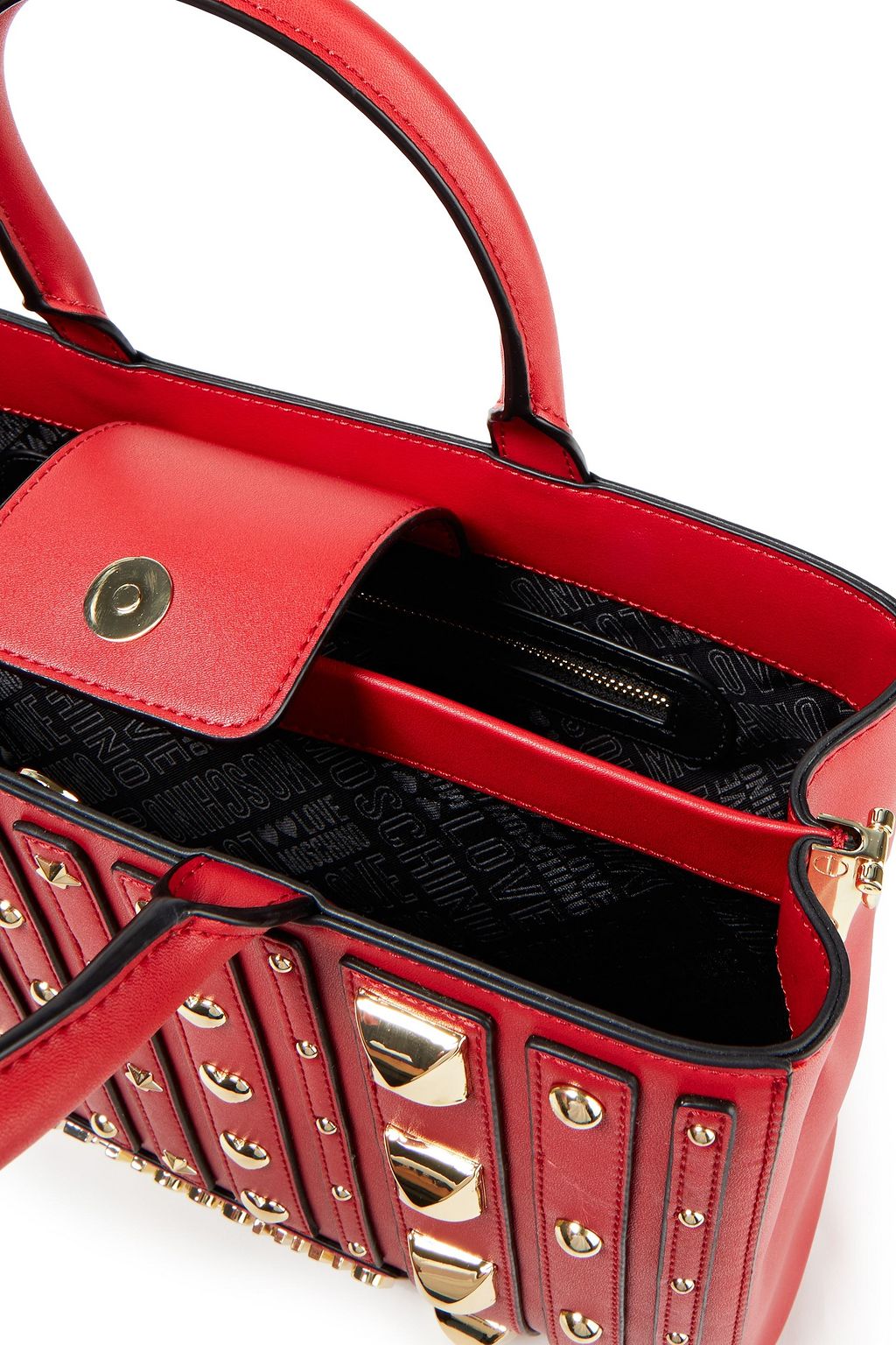LOVE MOSCHINO Embellished faux leather tote