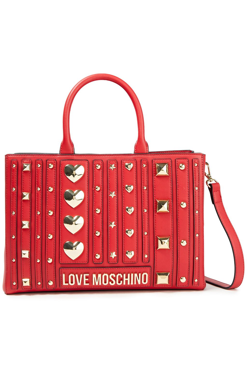 LOVE MOSCHINO Embellished faux leather tote