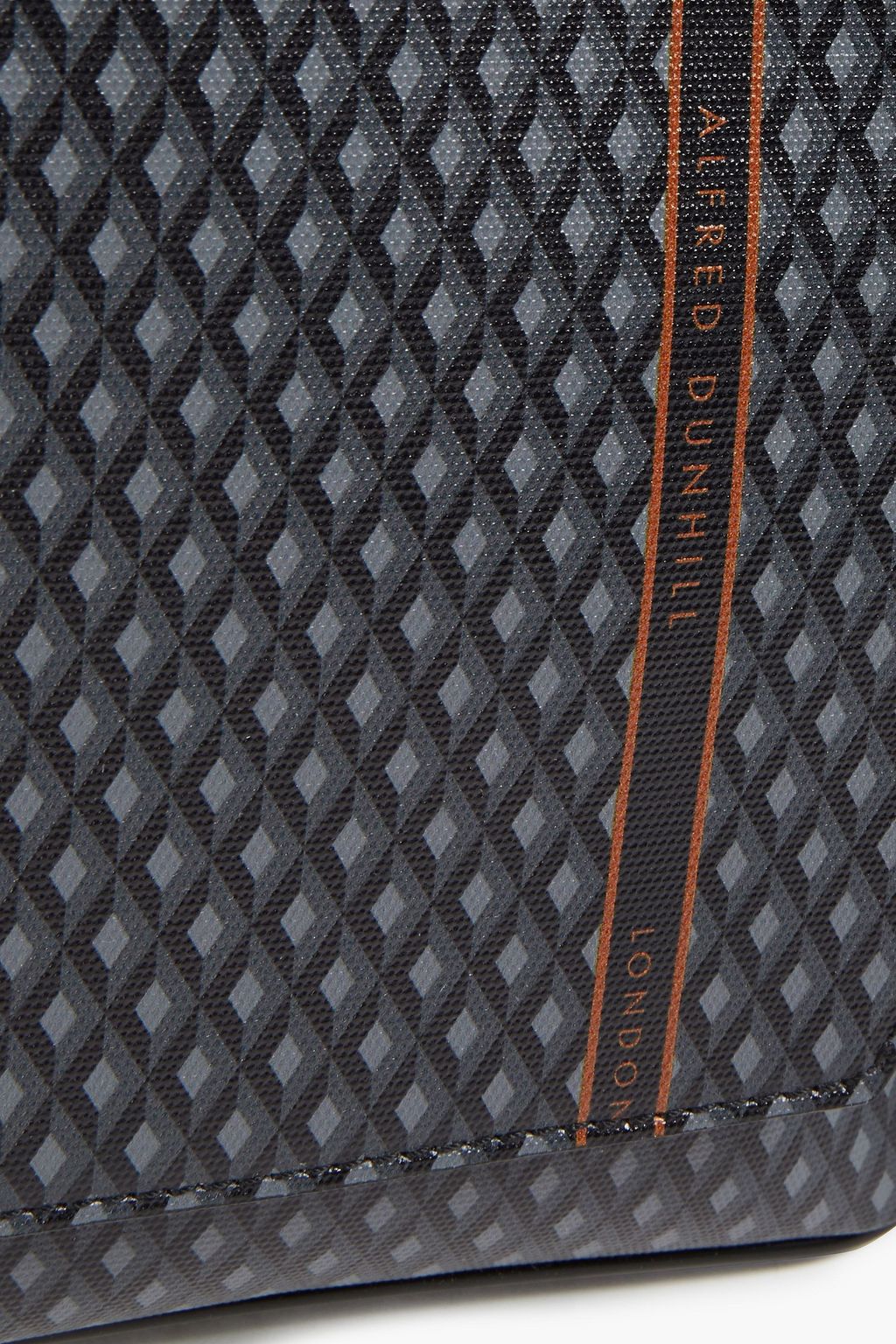 DUNHILL Leather-trimmed printed coated canvas messenger bag