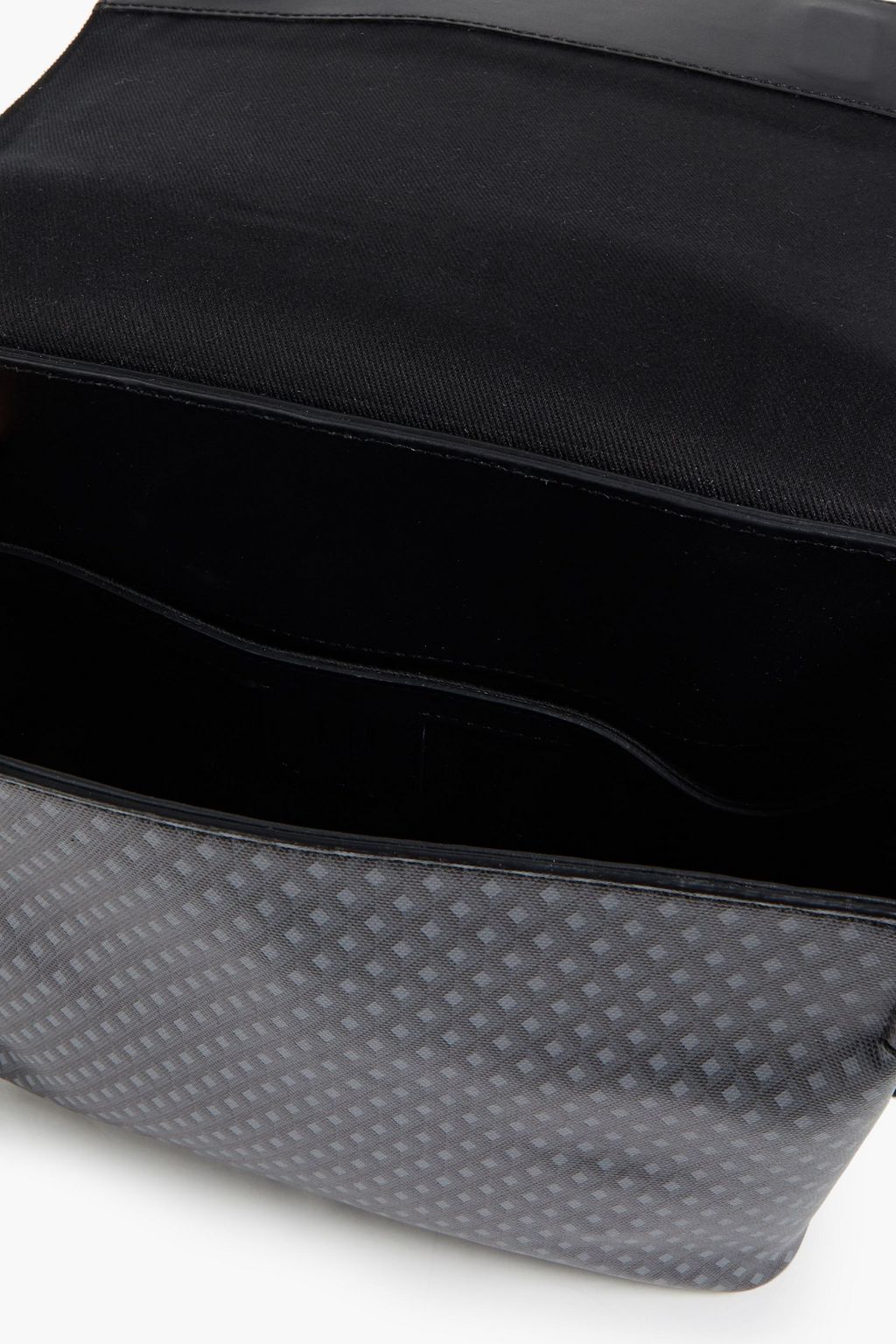 DUNHILL Leather-trimmed printed coated canvas messenger bag