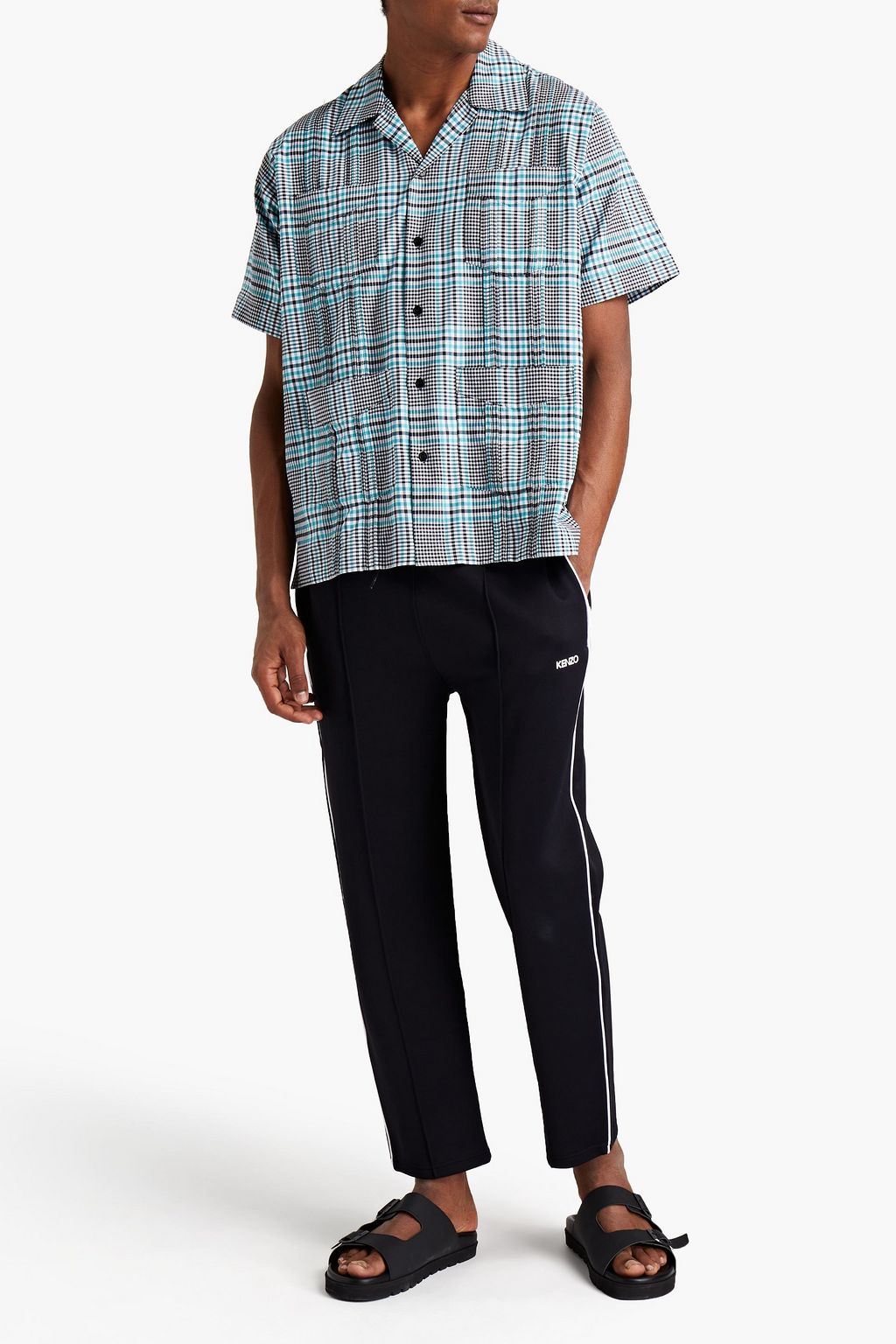 MARNI Prince of Wales checked cotton-jacquard shirt