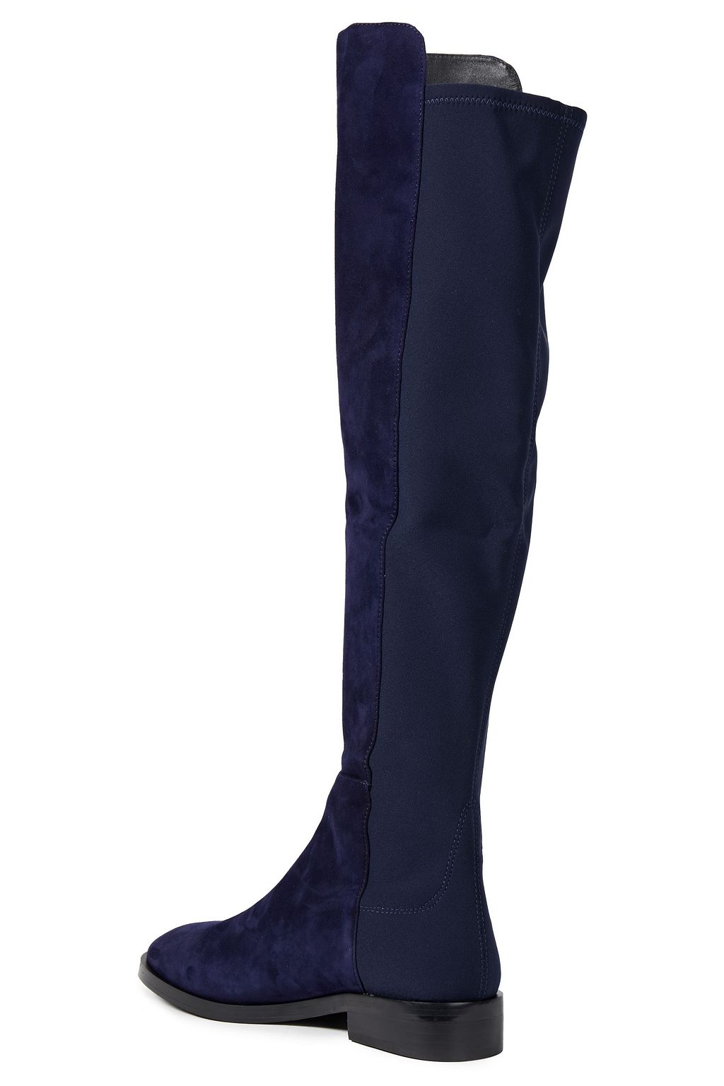 STUART WEITZMAN Keelan kniehohe Stiefel aus Neopren und Veloursleder