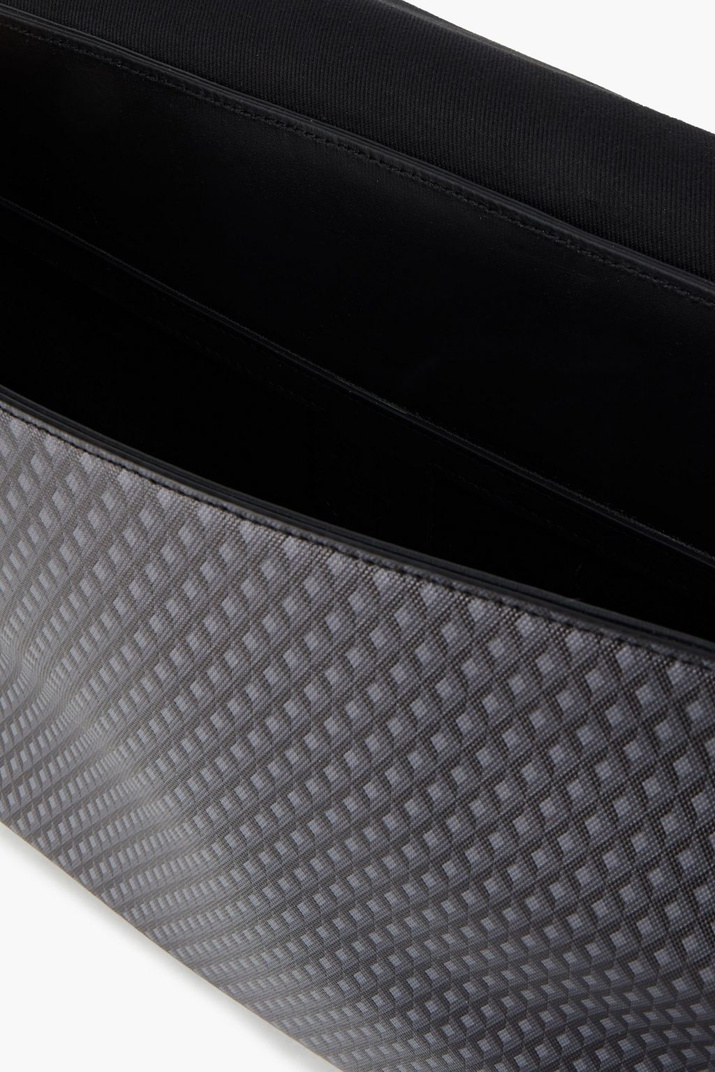 DUNHILL Leather-trimmed printed coated canvas messenger bag