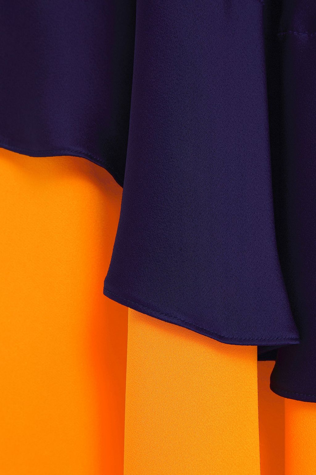 AMANDA WAKELEY Tiered two-tone satin maxi dress