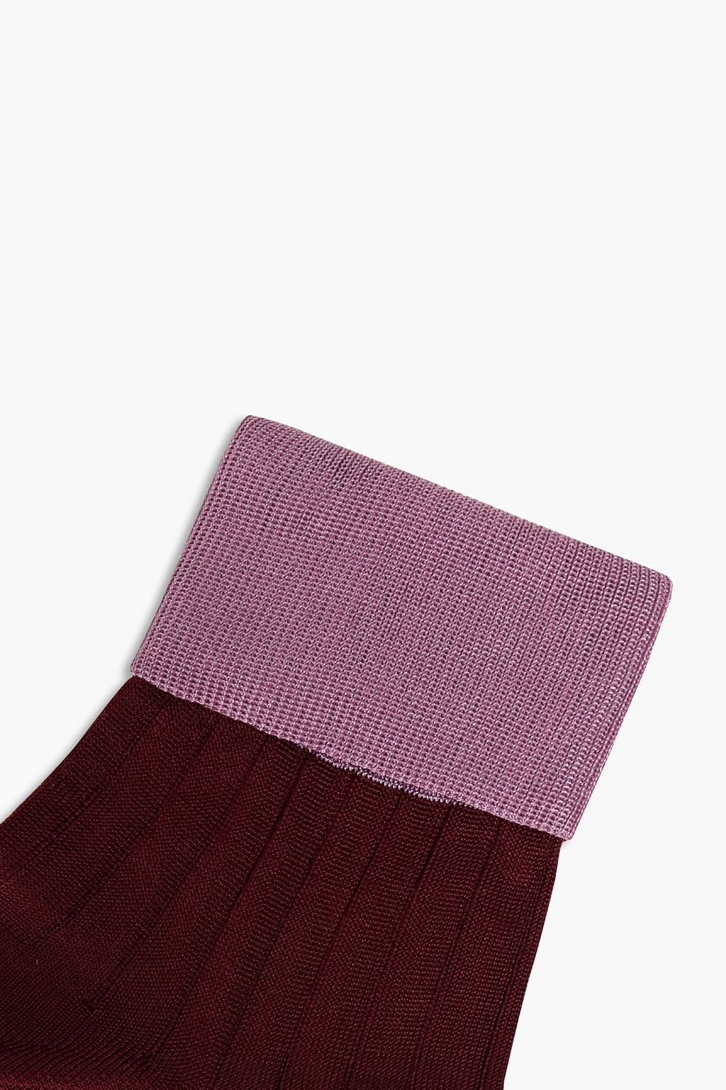 MARNI Two-tone ribbed silk-blend socks