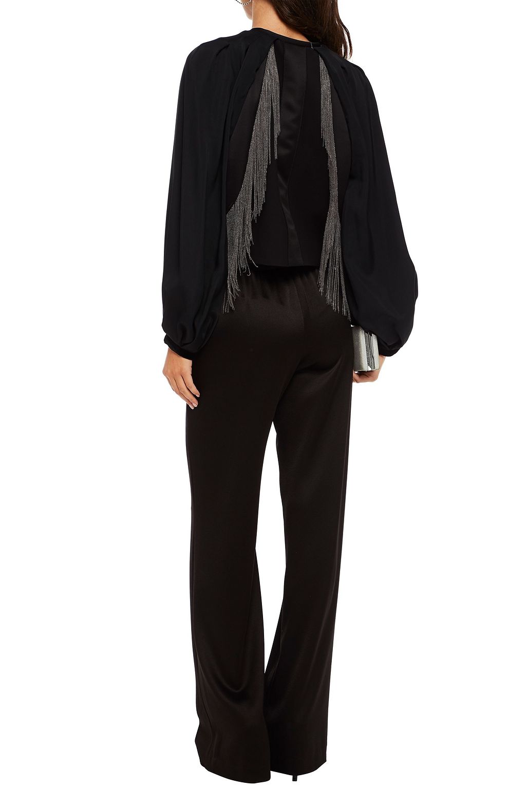 AMANDA WAKELEY Chain-trimmed cady bomber jacket