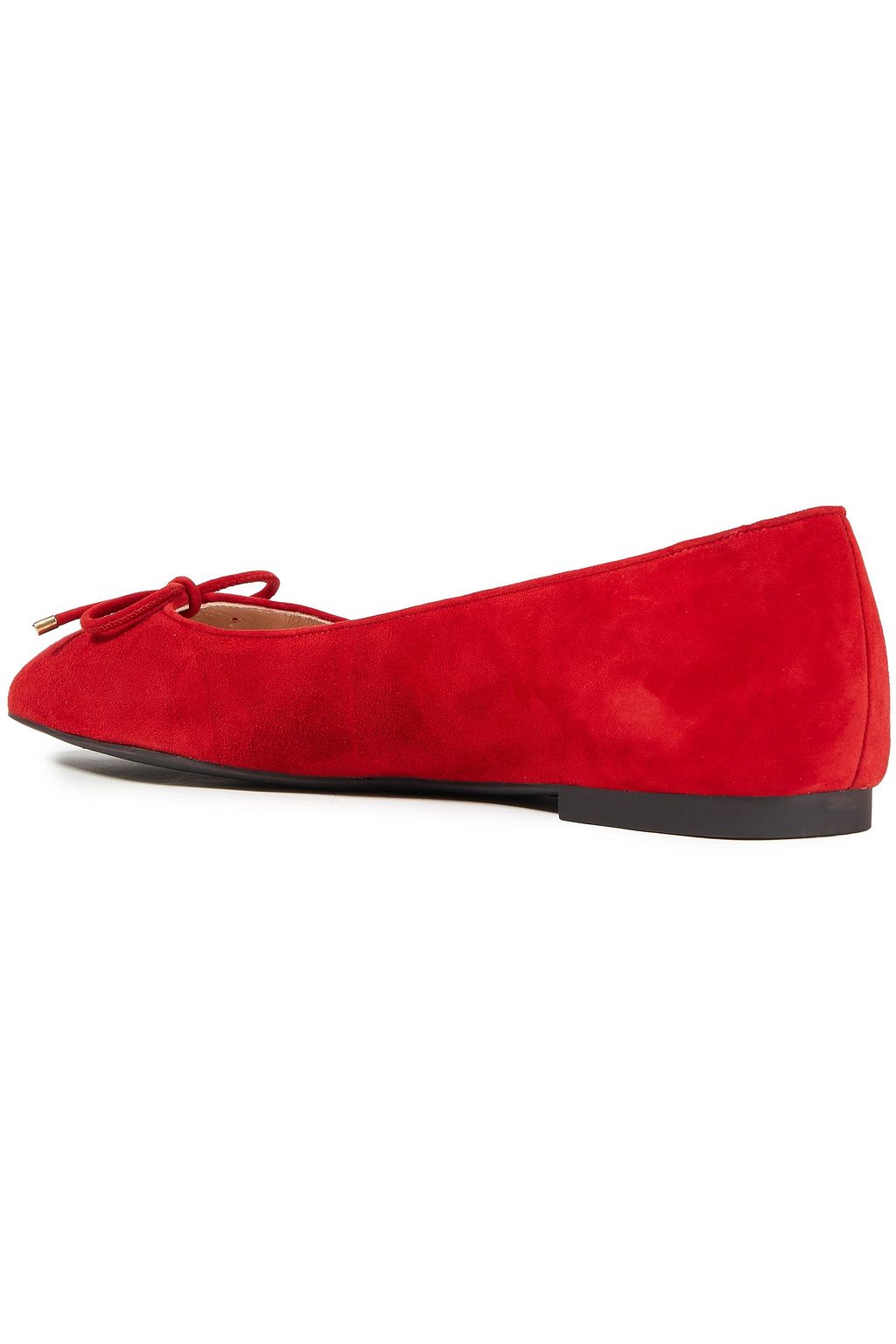 STUART WEITZMAN Gabby bow-detailed suede ballet flats