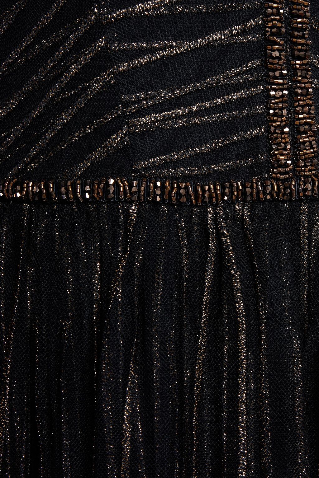 AMANDA WAKELEY Fringed embellished gathered tulle maxi dress