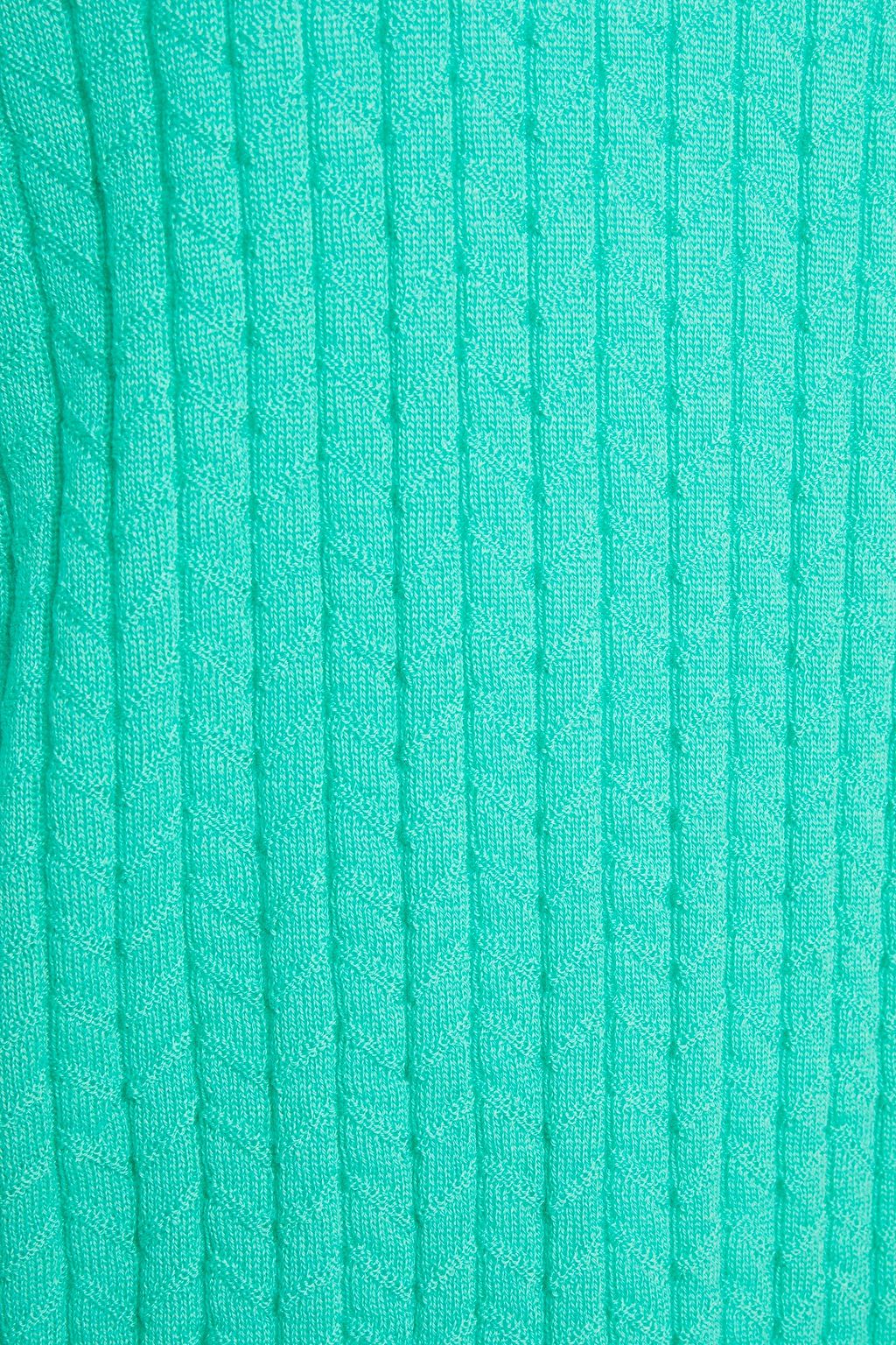 M MISSONI Crochet-knit wool turtleneck sweater