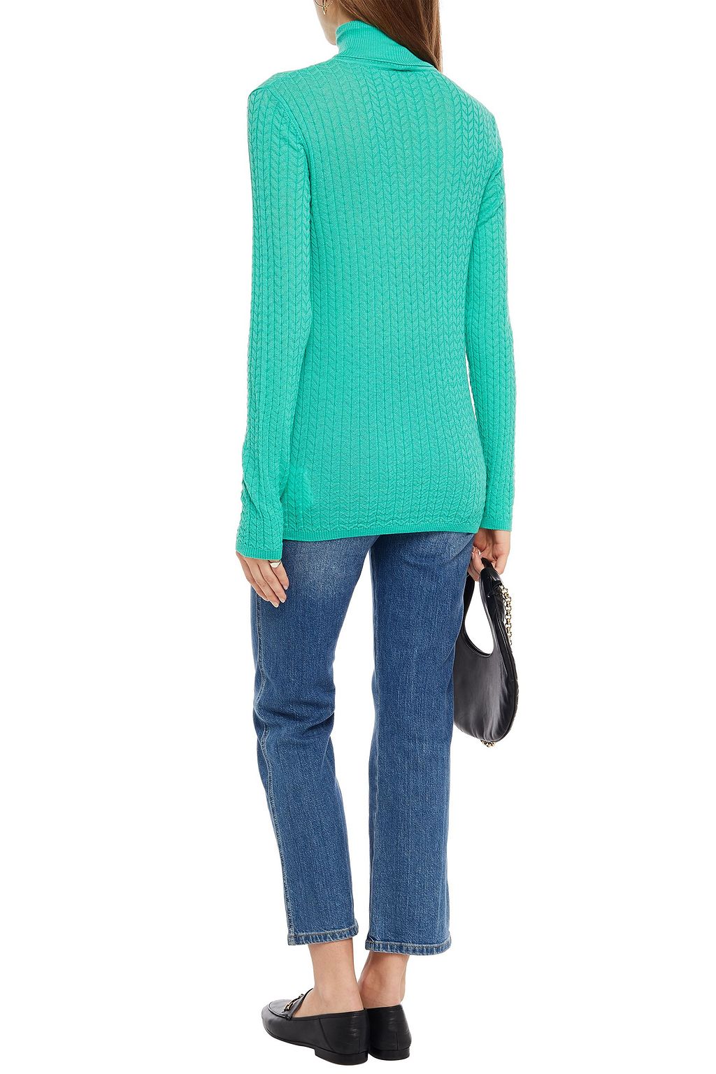 M MISSONI Crochet-knit wool turtleneck sweater