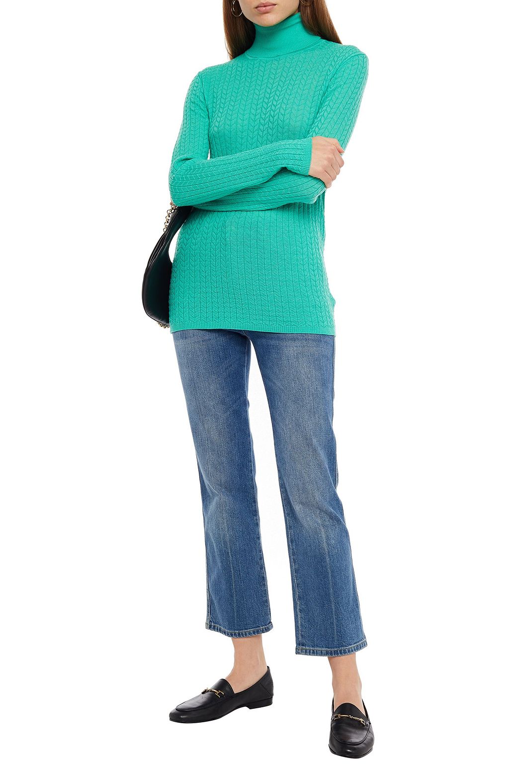M MISSONI Crochet-knit wool turtleneck sweater