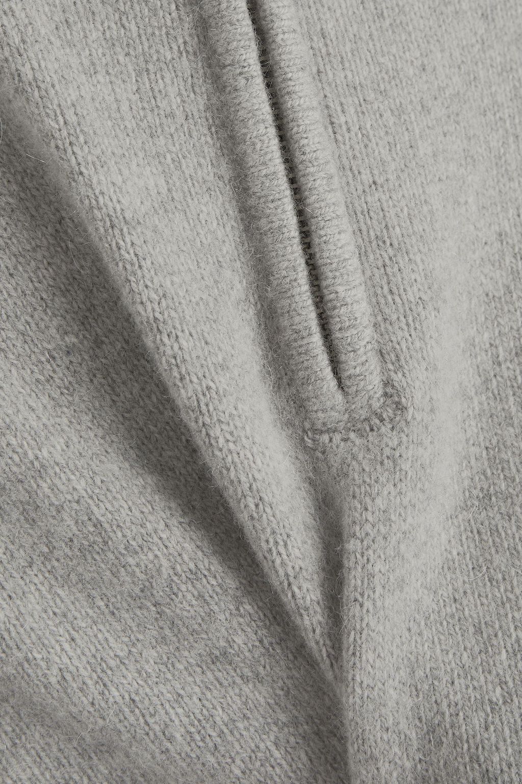 FRAME Mélange cashmere half-zip sweater