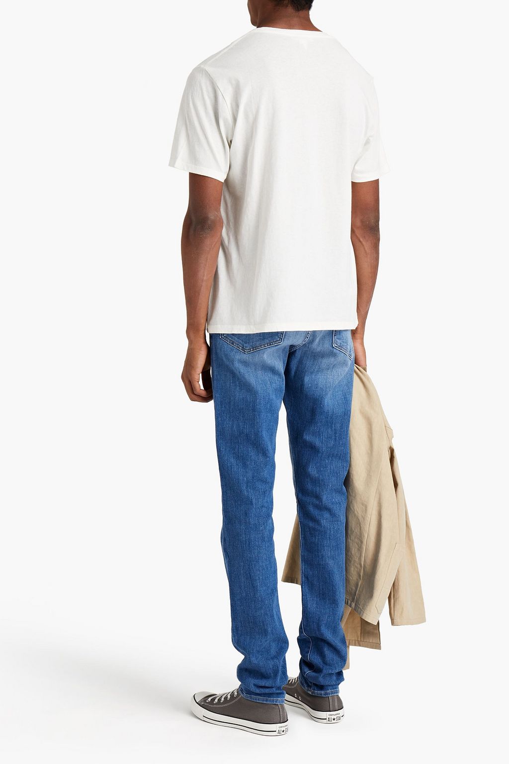 FRAME Printed cotton-jersey T-shirt