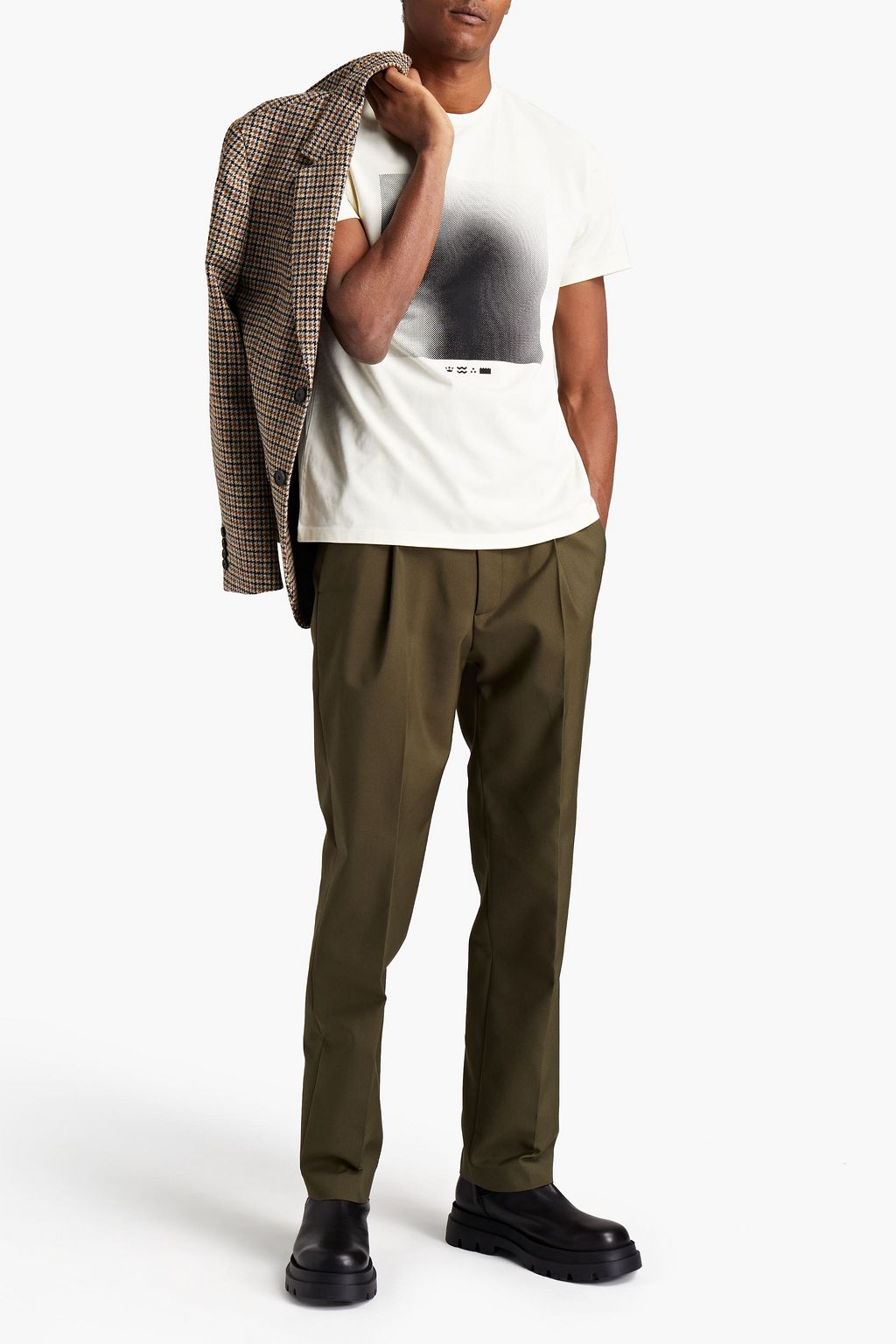 FRAME Printed cotton-jersey T-shirt